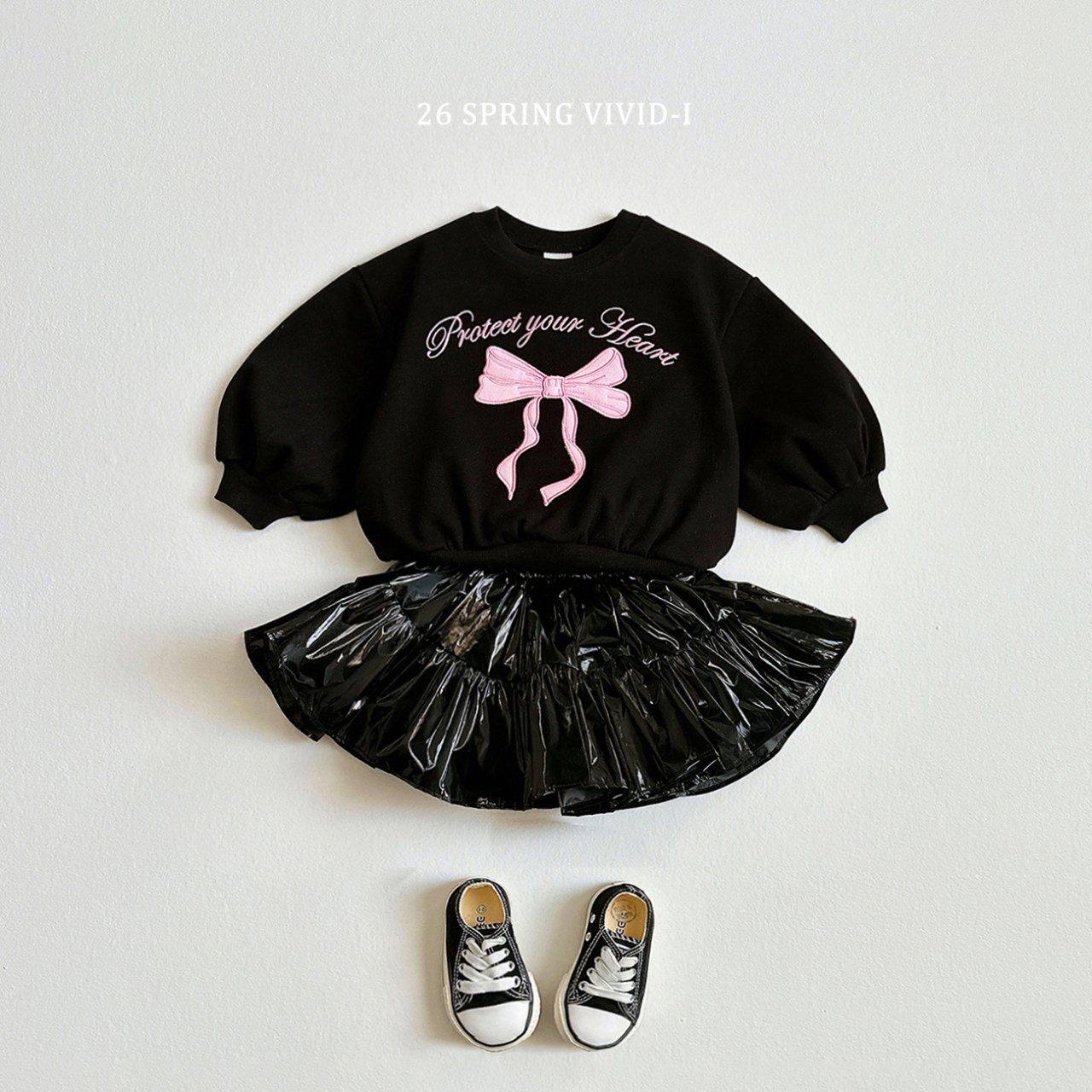 🌸預訂 韓國直送🌸🇰🇷VIVIDI四色絲帶刺繡泡泡袖喇叭褲上下套裝