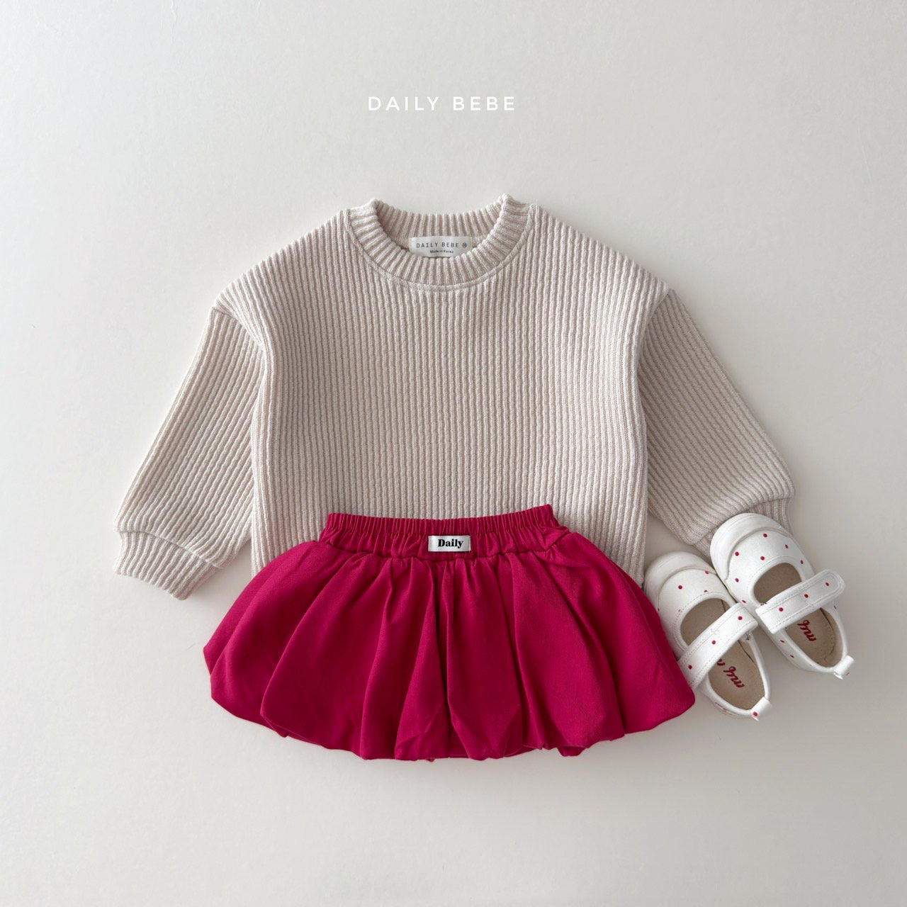 Dailybebe | Chunky Ribbed Sweatshirt