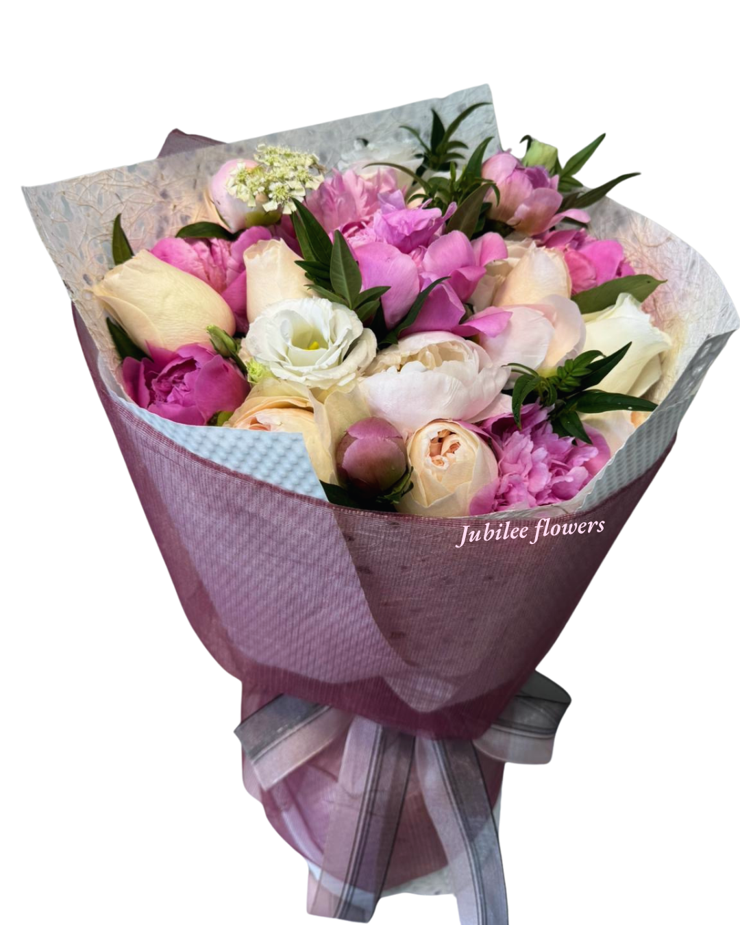 粉色芍藥玫瑰浪漫花束