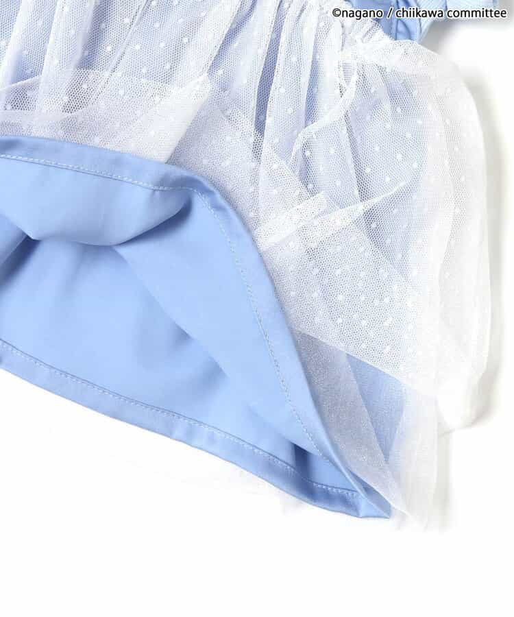 🇯🇵預訂 日本直送🇯🇵Apres les cours x Chiikawa系列兩色人物貼花薄紗拼接羅紋短袖上衣