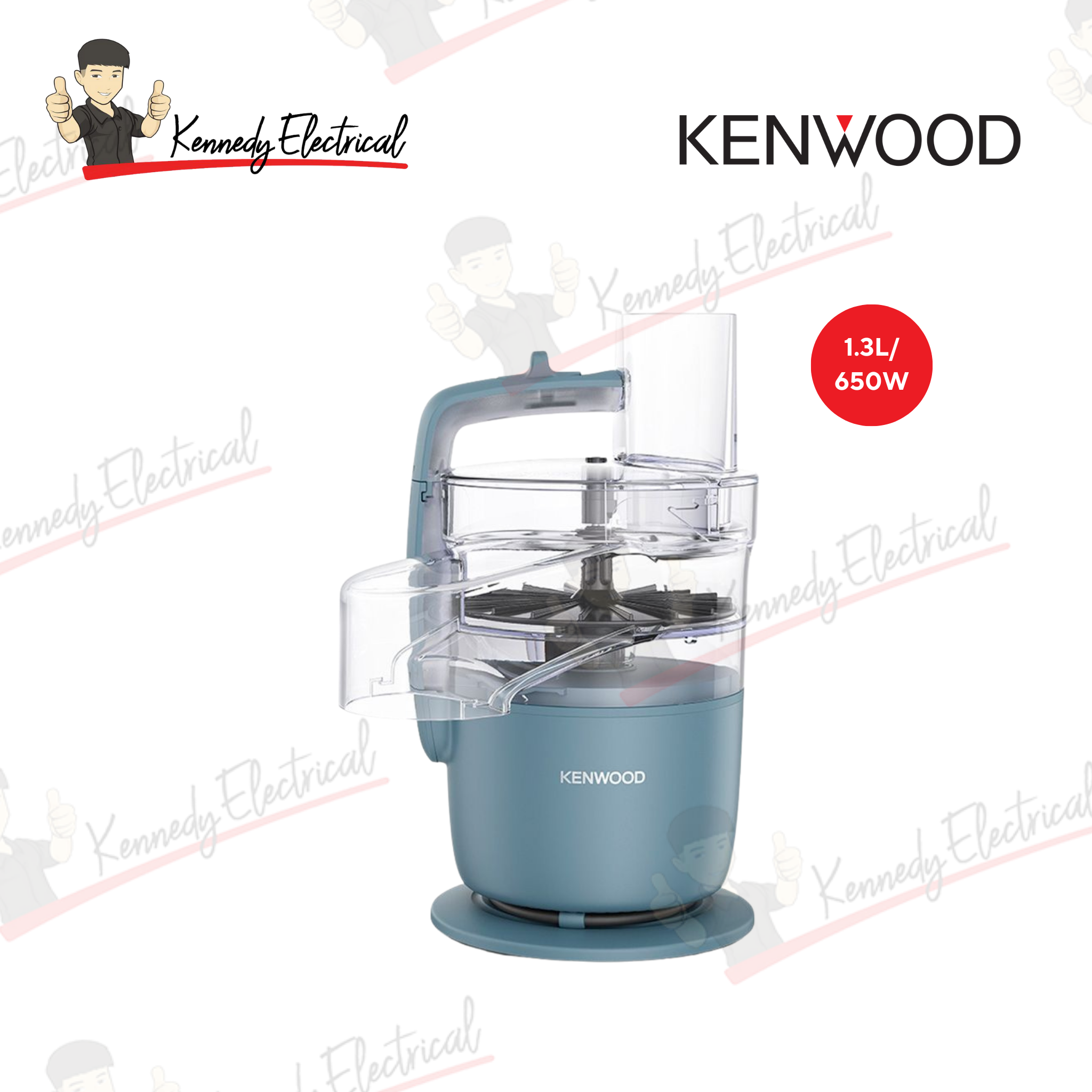 Kenwood 1.3L 650W MultiPro Go Food Processor Grey (FDP22.130.GY)