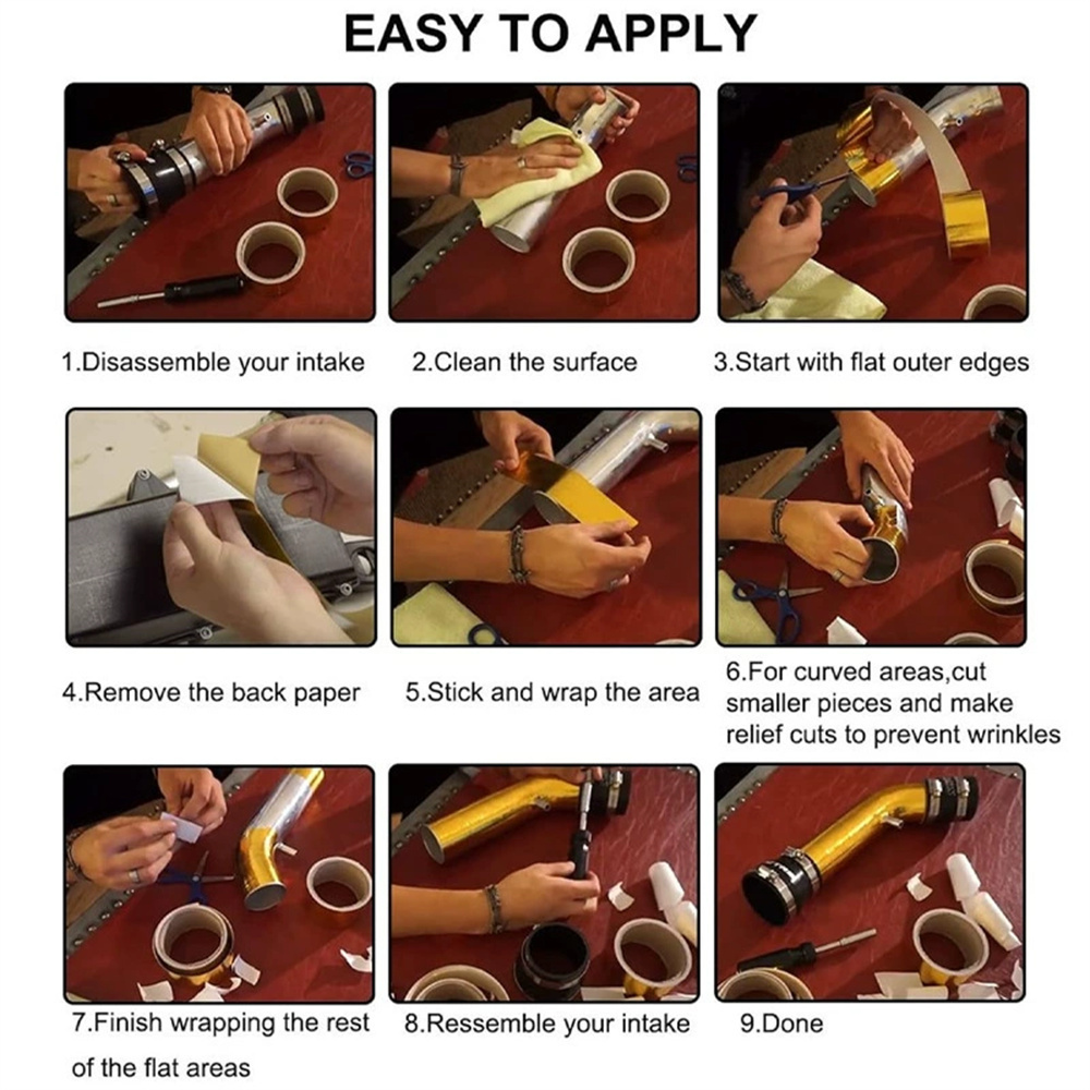 耐高溫鋁箔膠帶 金色5CM*10米 UB0298