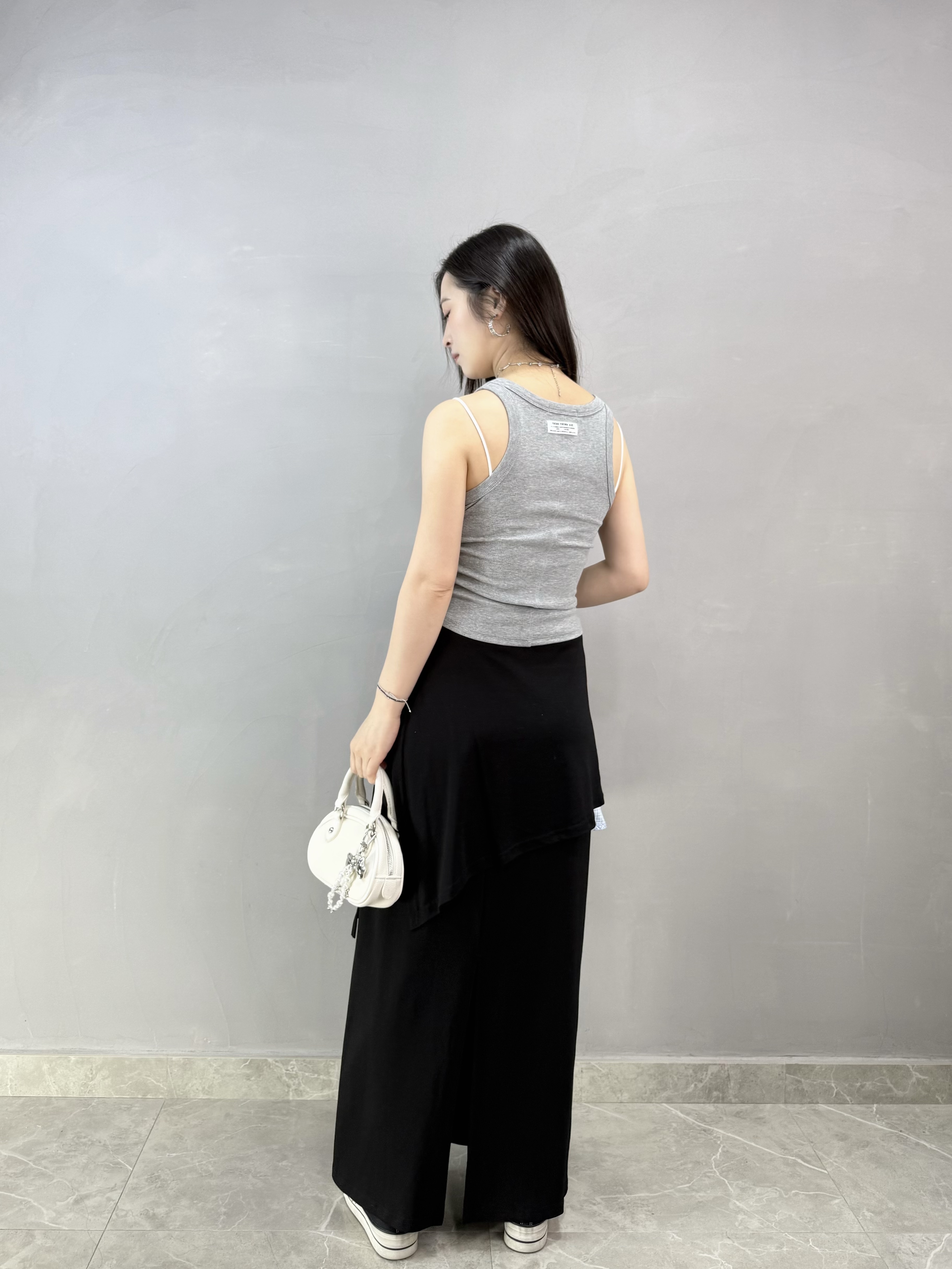 H60 綁腰層次棉裙Set