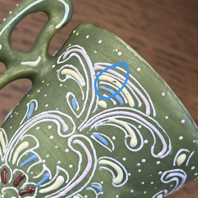C.a. 1940-50s Ardalt Japan Handpainted Demitasse / Expresso Cup Set Duo (MT2466)