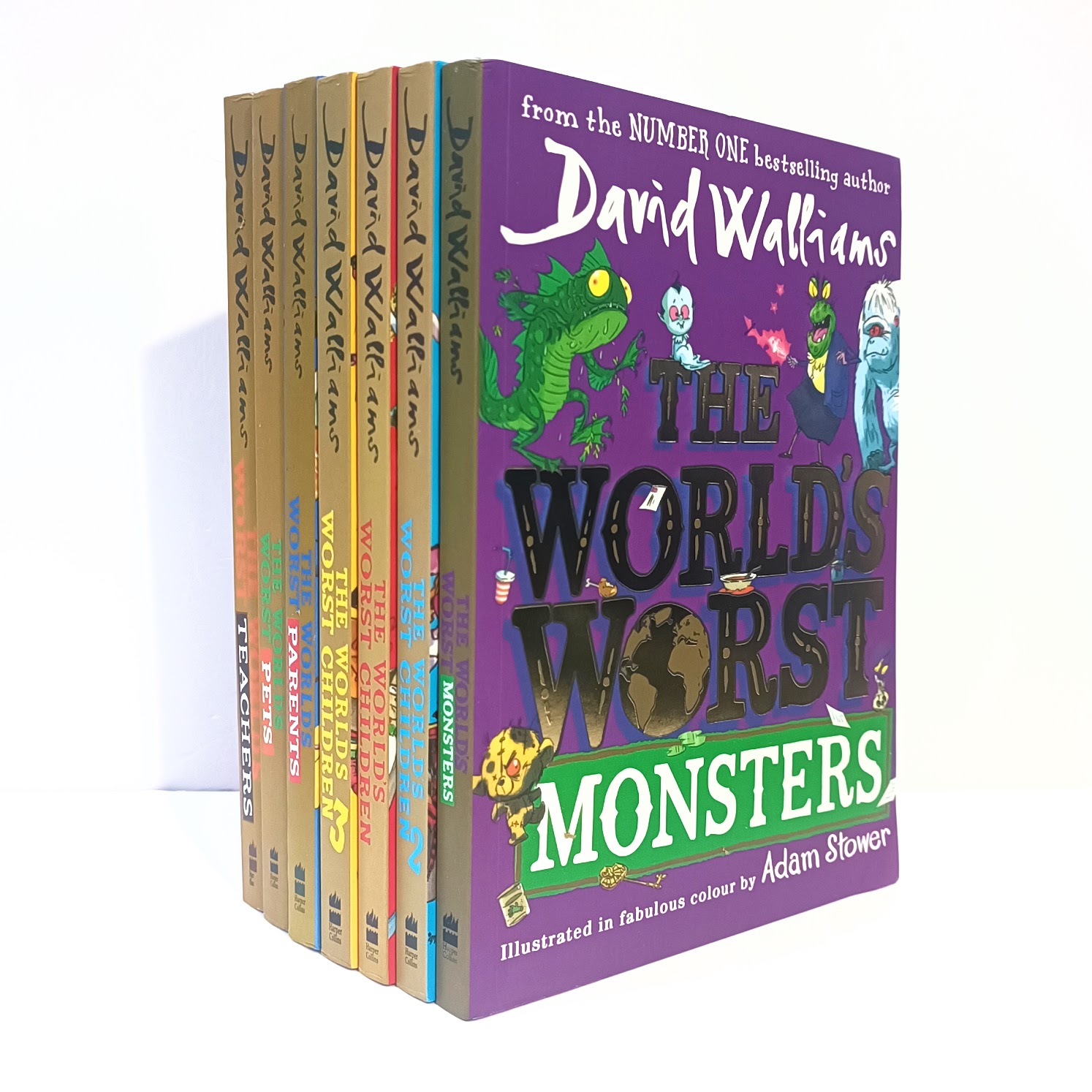 The World'S Worst Children -David Walliams 7 books |  7冊 大衛威廉姆斯幽默小說小學課外閱讀彩版 B360