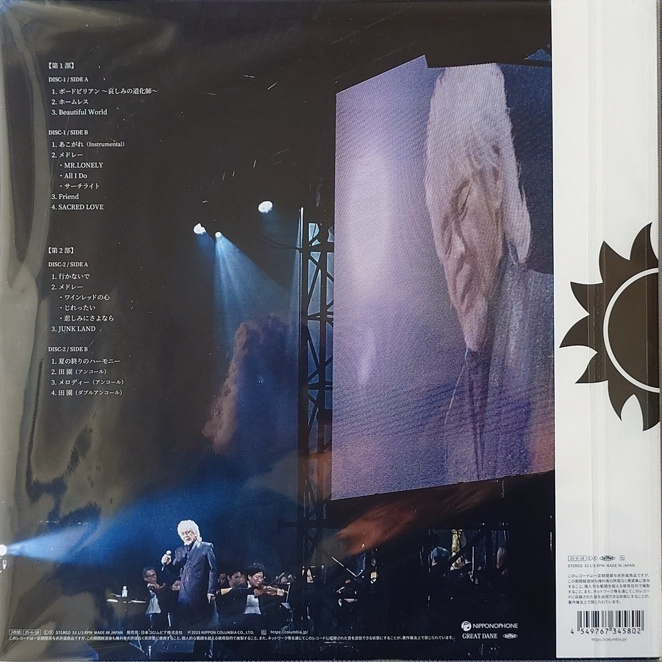(極貴重) 玉置浩二 < Legendary Symphonic Concert 2024 > 2024 LP黑膠專輯