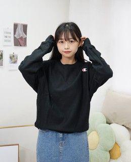 Champion Small Logo Sweater Black 