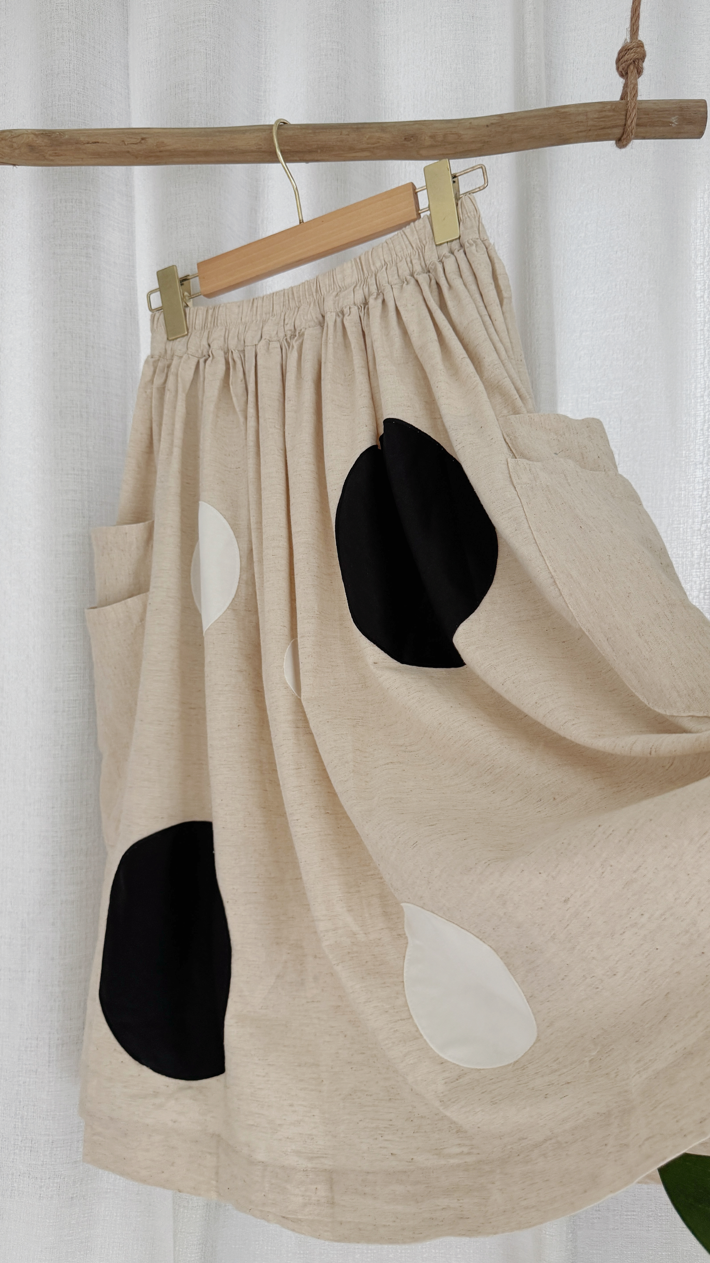 小圈子文艺感棉麻半裙