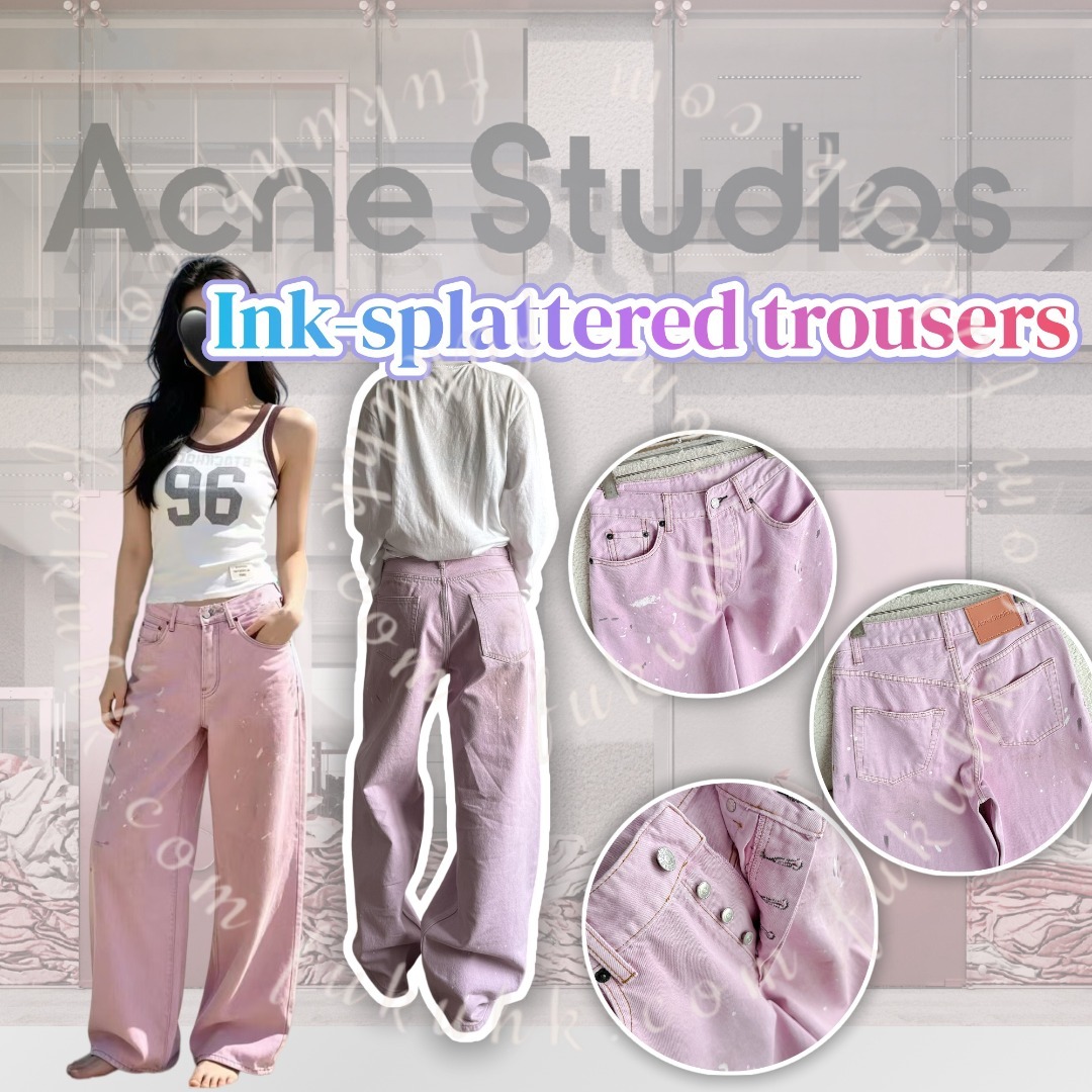 Acne Studios Ink-splattered trousers 潑墨闊腿褲