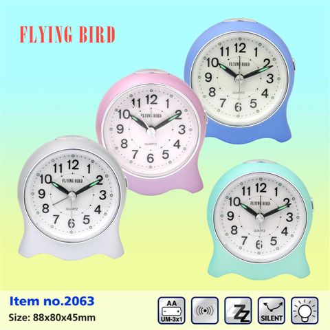 飛鳥重鬧有燈座檯鬧鐘2063