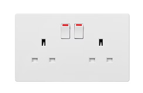 MK Aria 白 13A孖蘇有掣 插座