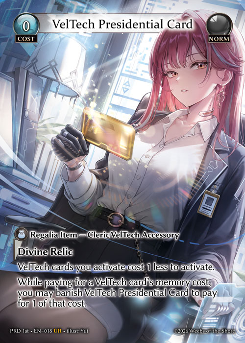 VelTech Presidential Card / PRD-018 (UR)