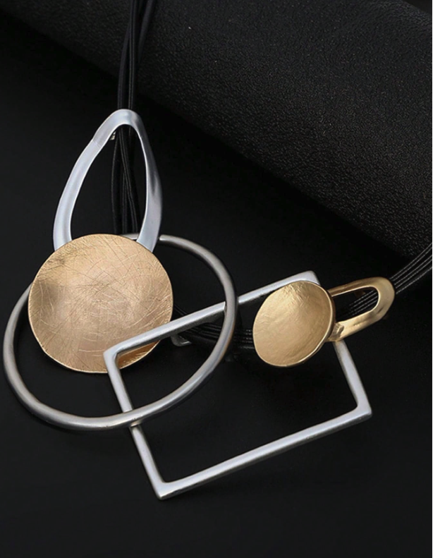 Vintage Geometry Statement Necklace