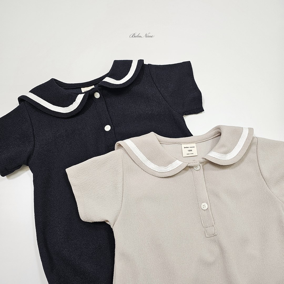 ☀️預訂 韓國直送☀️🇰🇷Bebenine兩色海洋風水手領短袖包屁衣