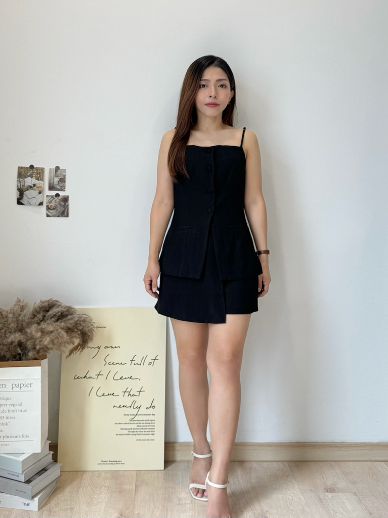 French Tailored Cami Set 法式收腰吊带西装裤裙套装 ( 3 colours )