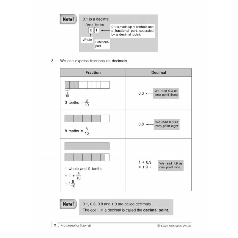 Primary Maths Tutor 4B Volume 1 - 2nd Edition