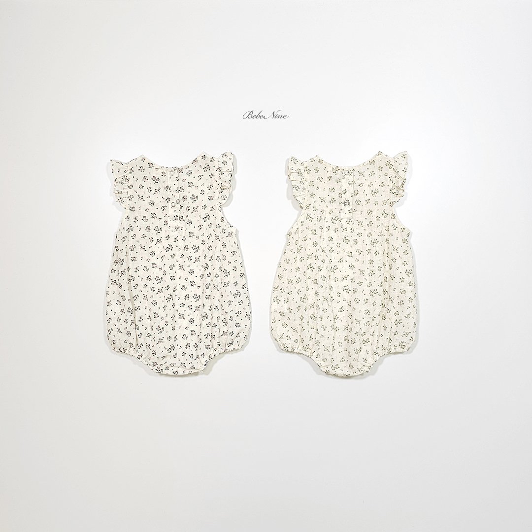 ☀️預訂 韓國直送☀️🇰🇷Bebenine兩色花卉蝴蝶結荷葉邊背心包屁衣