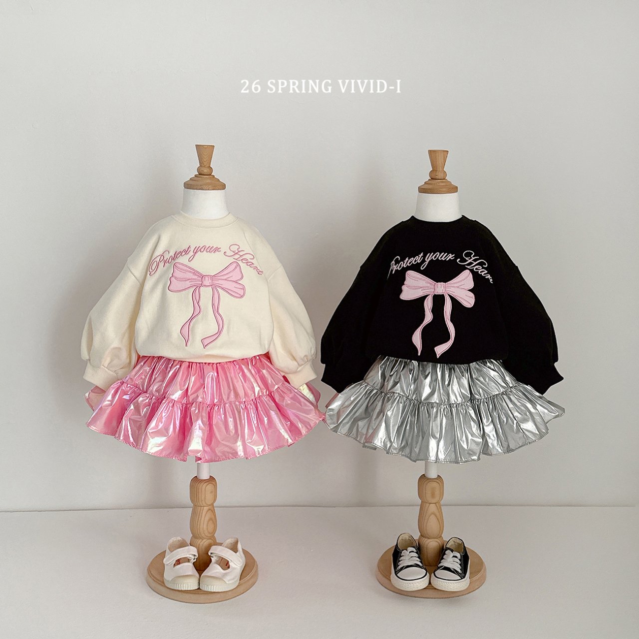 🌸預訂 韓國直送🌸🇰🇷VIVIDI四色絲帶刺繡泡泡袖喇叭褲上下套裝