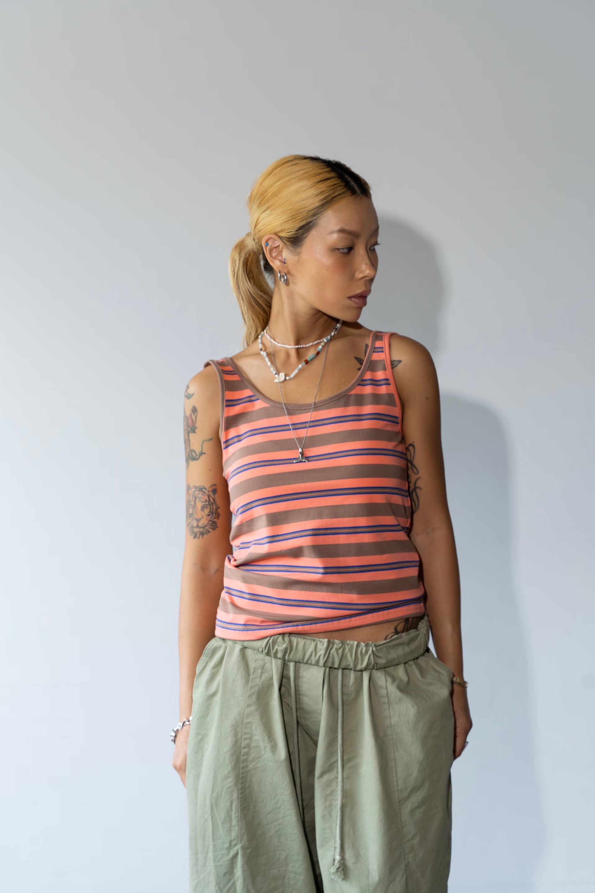 東大門女裝 | stripe Sleeveless 