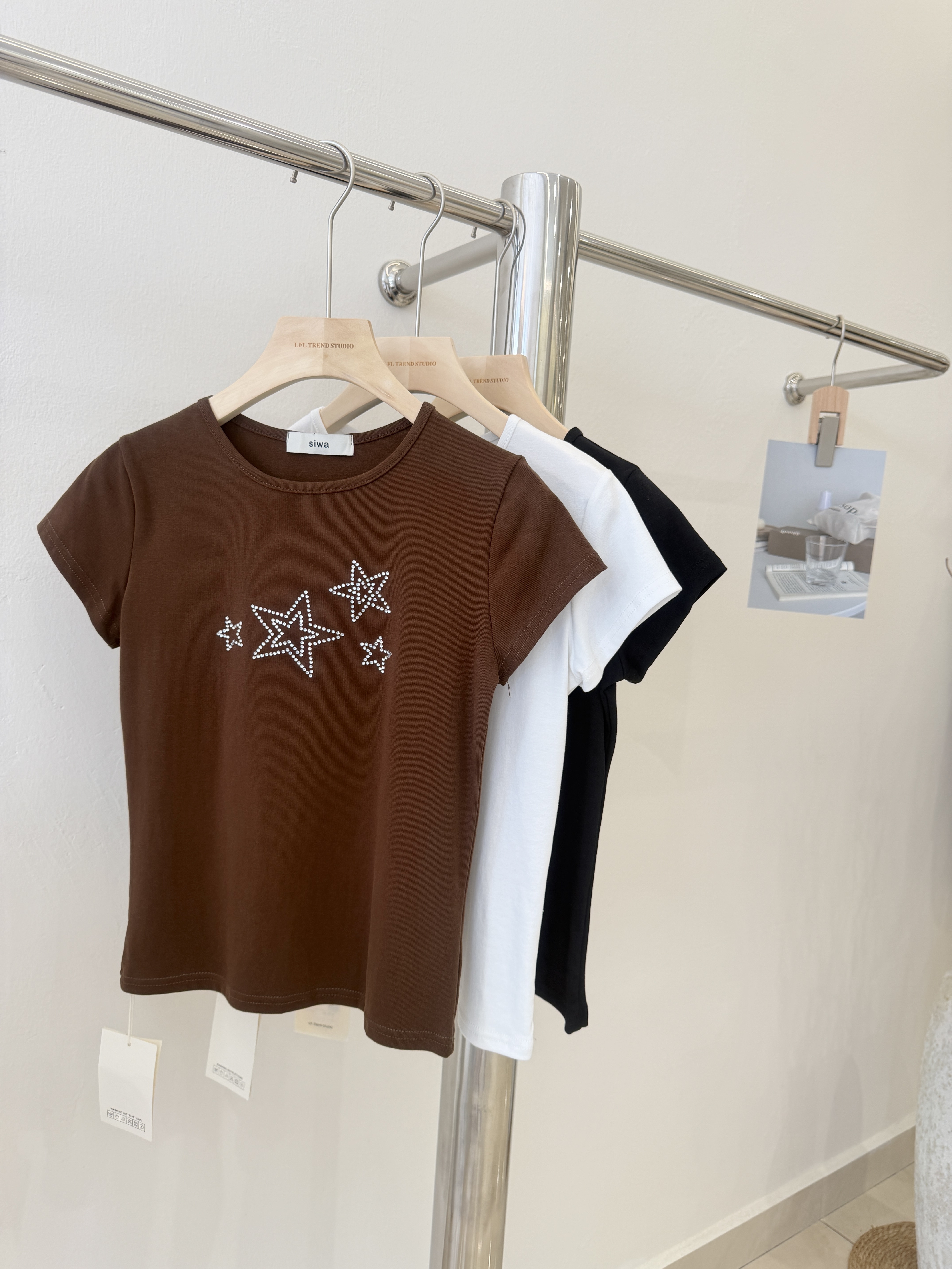 6572 爆款闪钻星星短袖