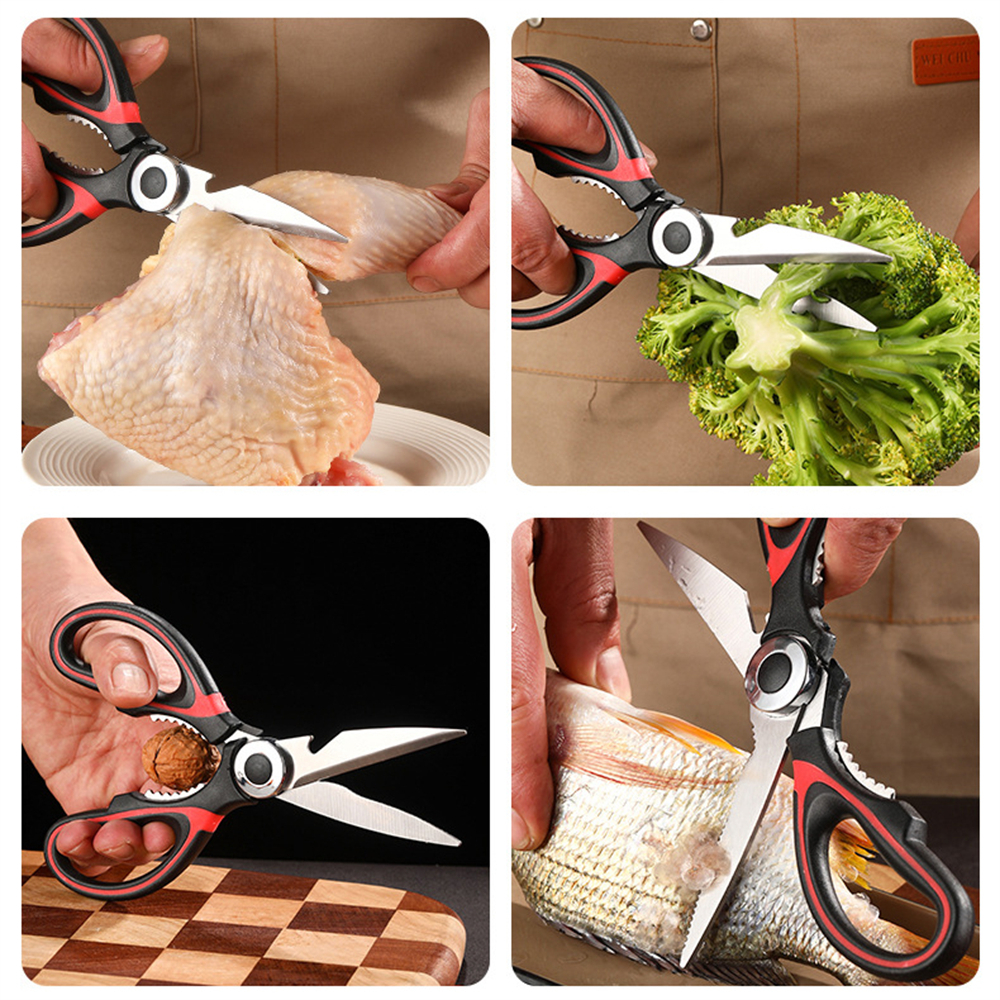 不鏽鋼廚房剪刀 2.5紅黑 UA0535