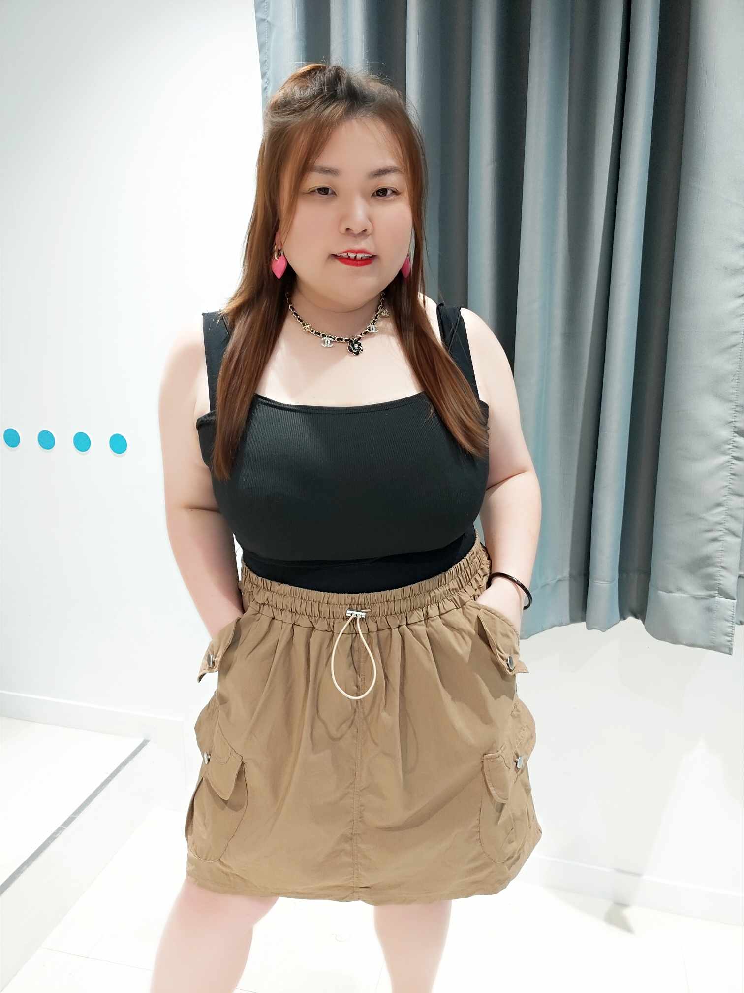 DSE02 绑带设计工装裤裙