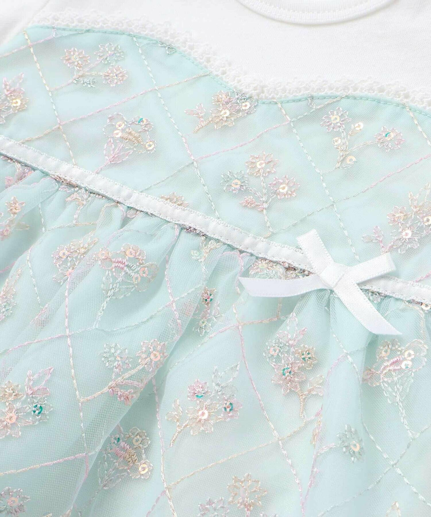 🇯🇵預訂 日本直送🇯🇵Slap Slip Baby兩色胸衣式花卉薄紗短袖包屁裙