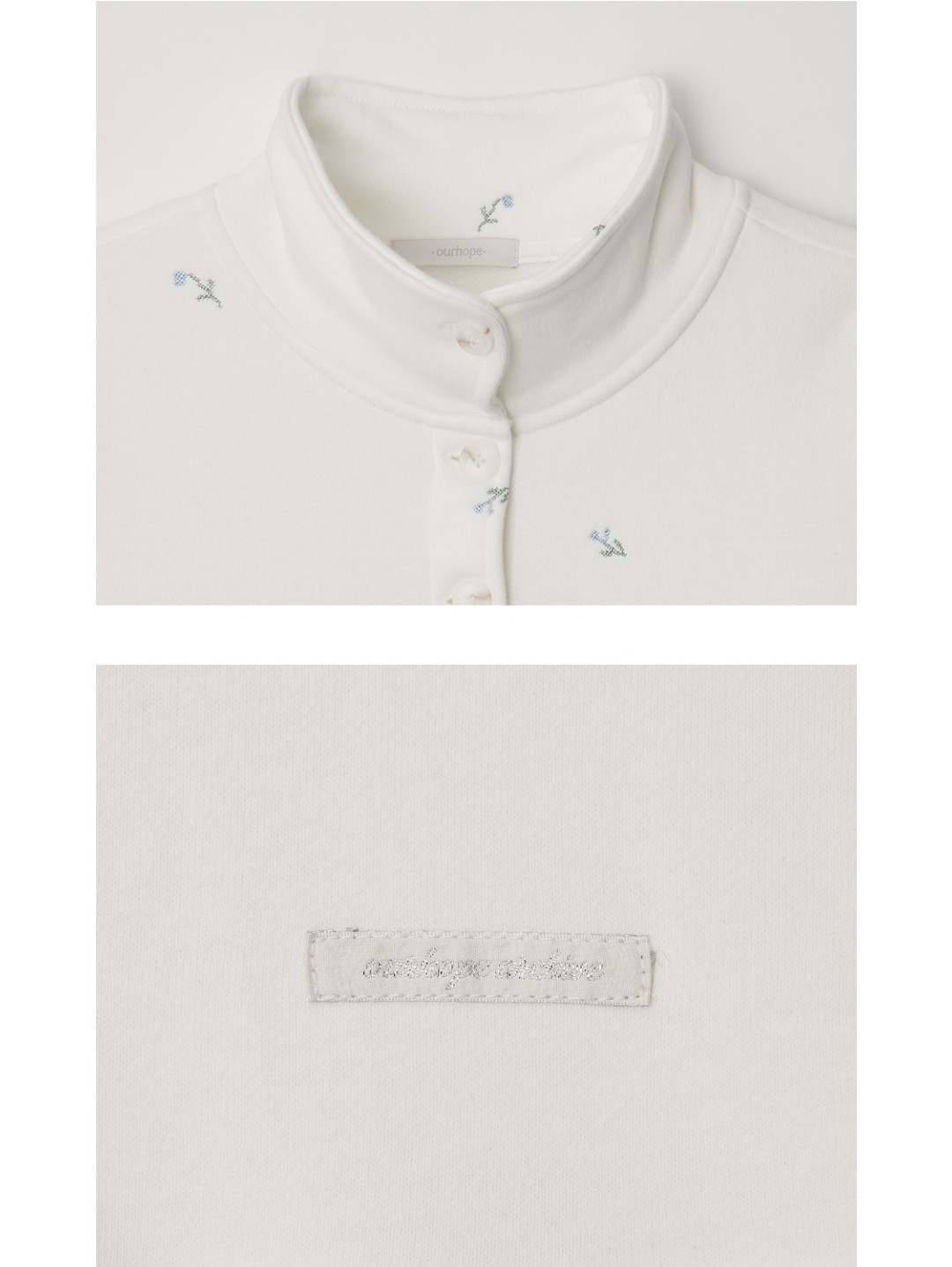 (預購 2月中發貨) Ourhope 刺繡鈕扣衛衣