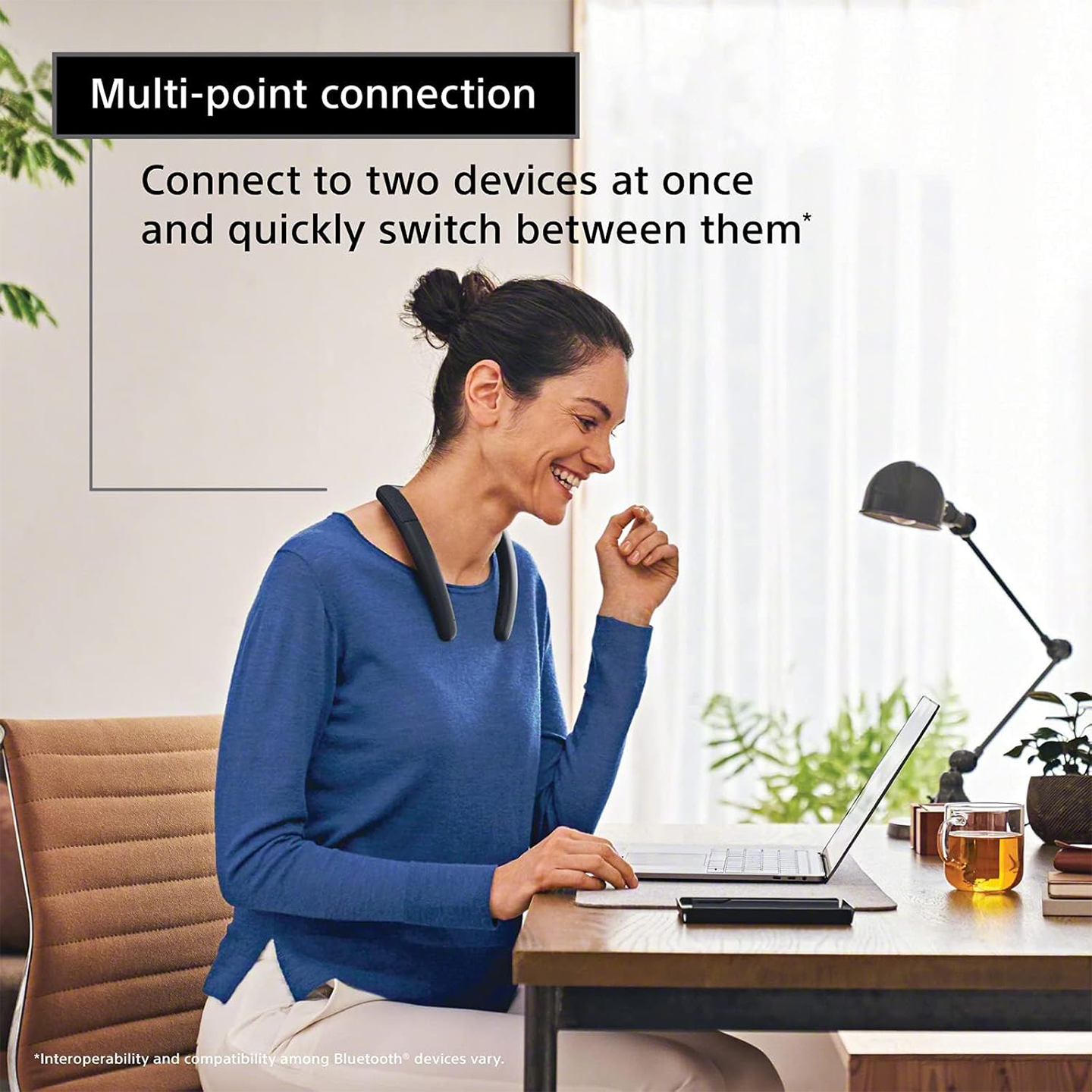 Sony Wireless Neckband Speaker Charcoal (SRS-NB10)