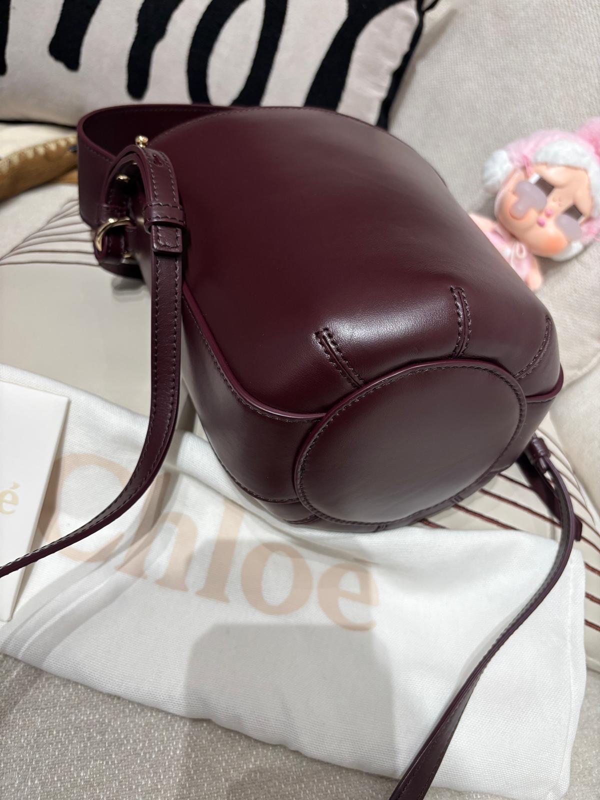 Chloe sense bucket 2way bag 酒紅 100%Authentic ,98%new ✅card✅dust bag 
