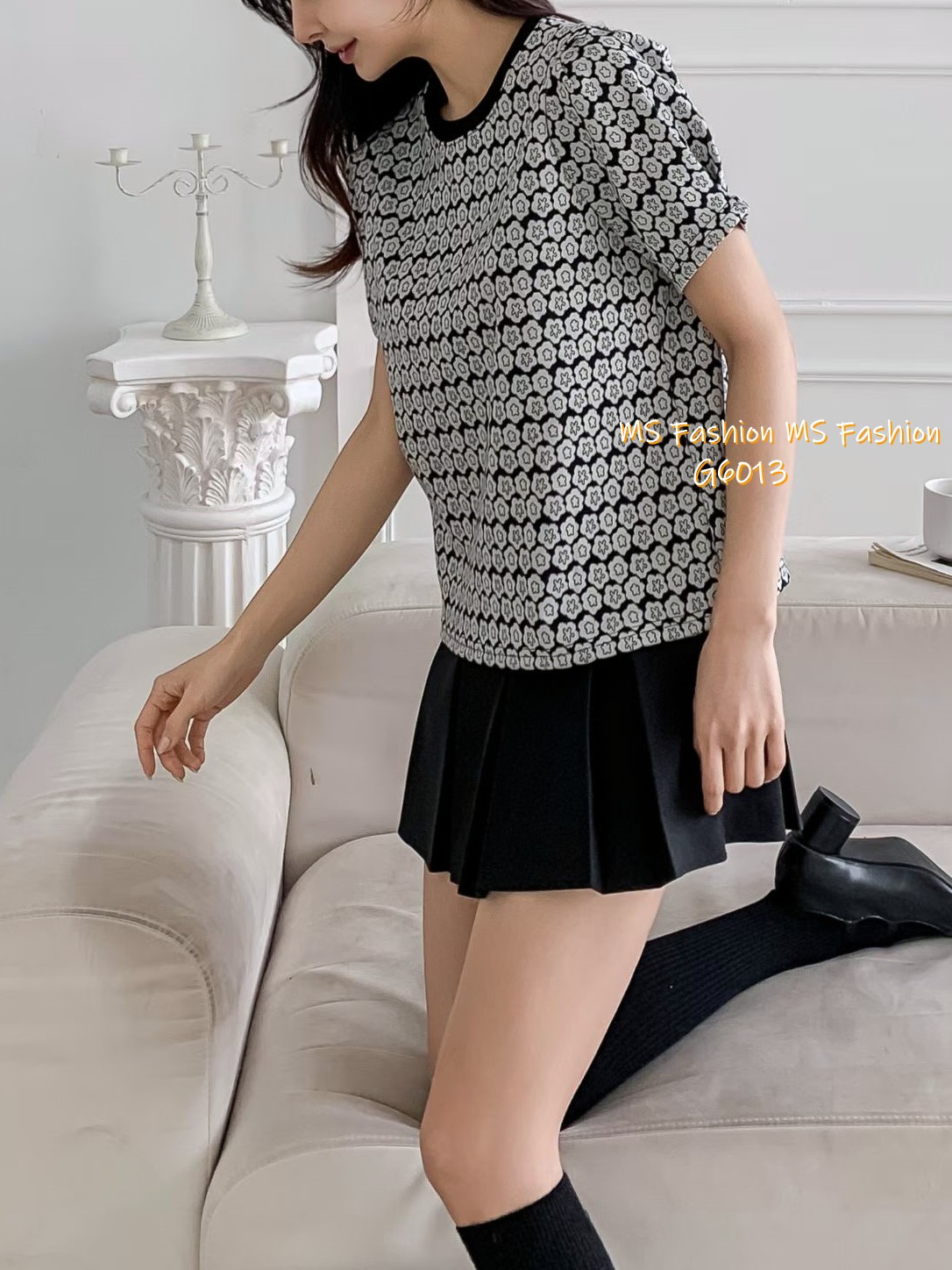 G6013 韓國🇰🇷特色花花print top