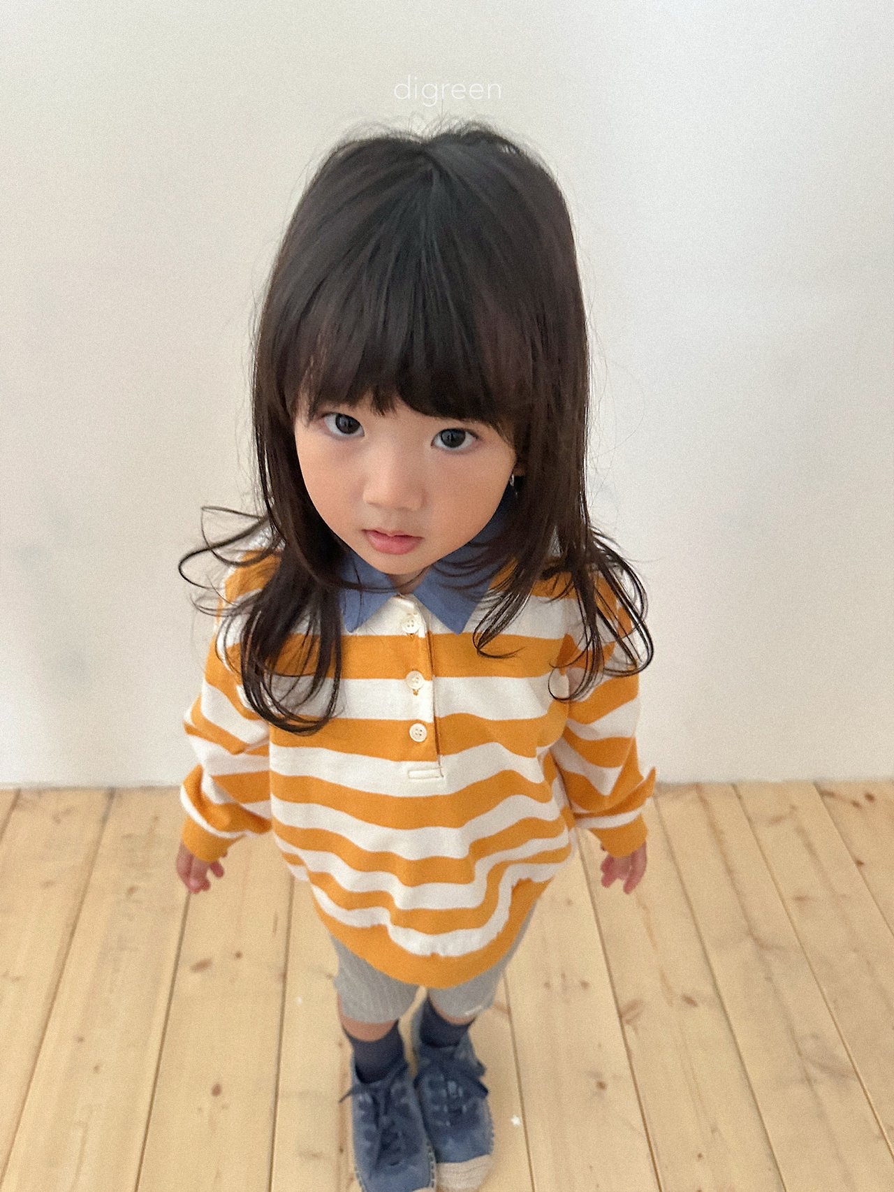 Digreen | striped collar mtm 