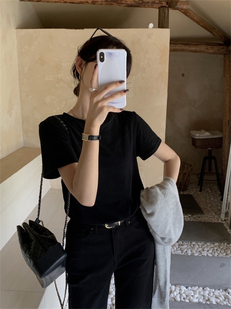 Cloudy Puff Round Neck Tee 云朵泡泡纯色圆领磨毛Tee (11 Colours)