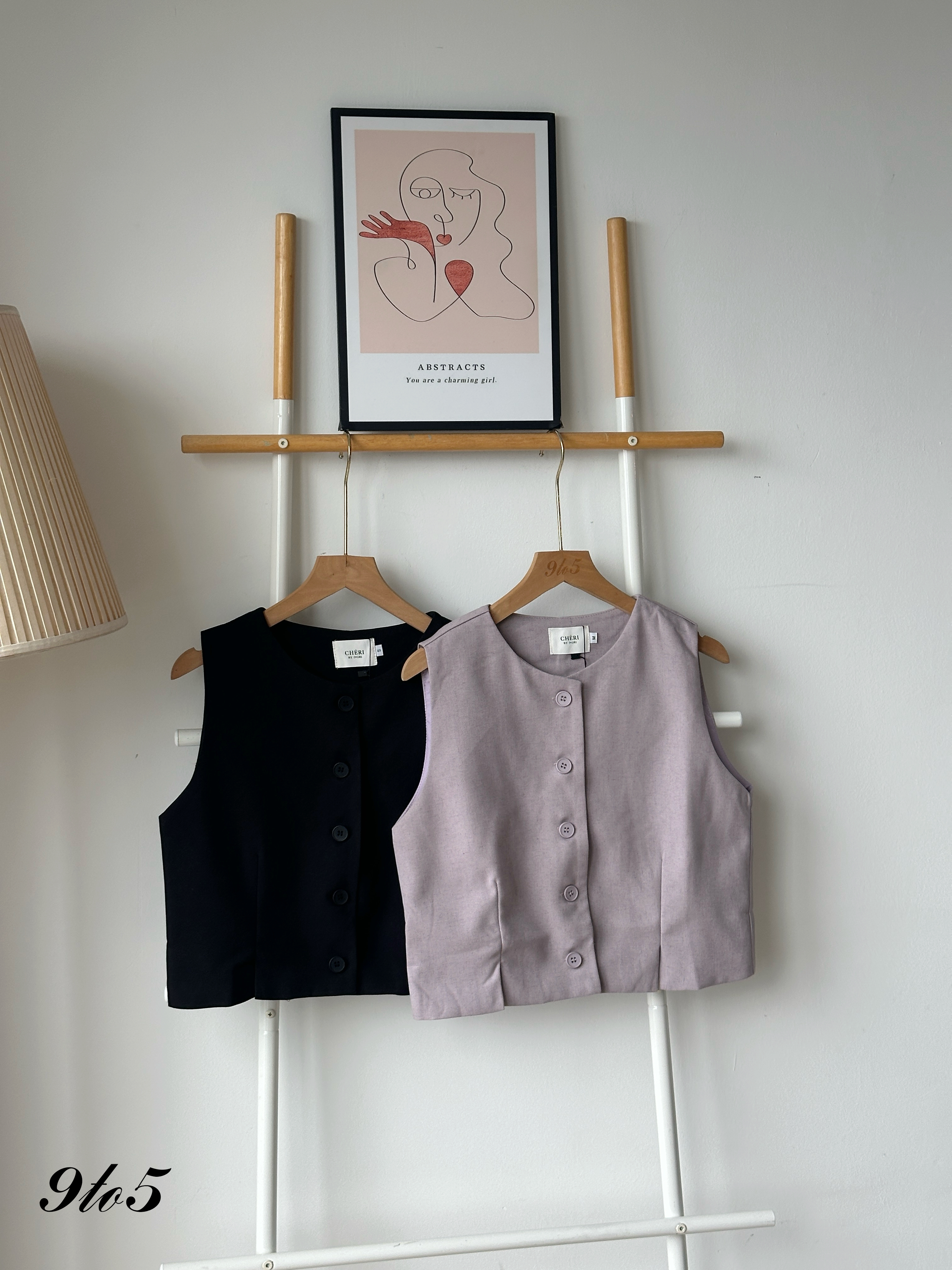 T4109 Sleeveless Crop Top/Vest - Black & Purple