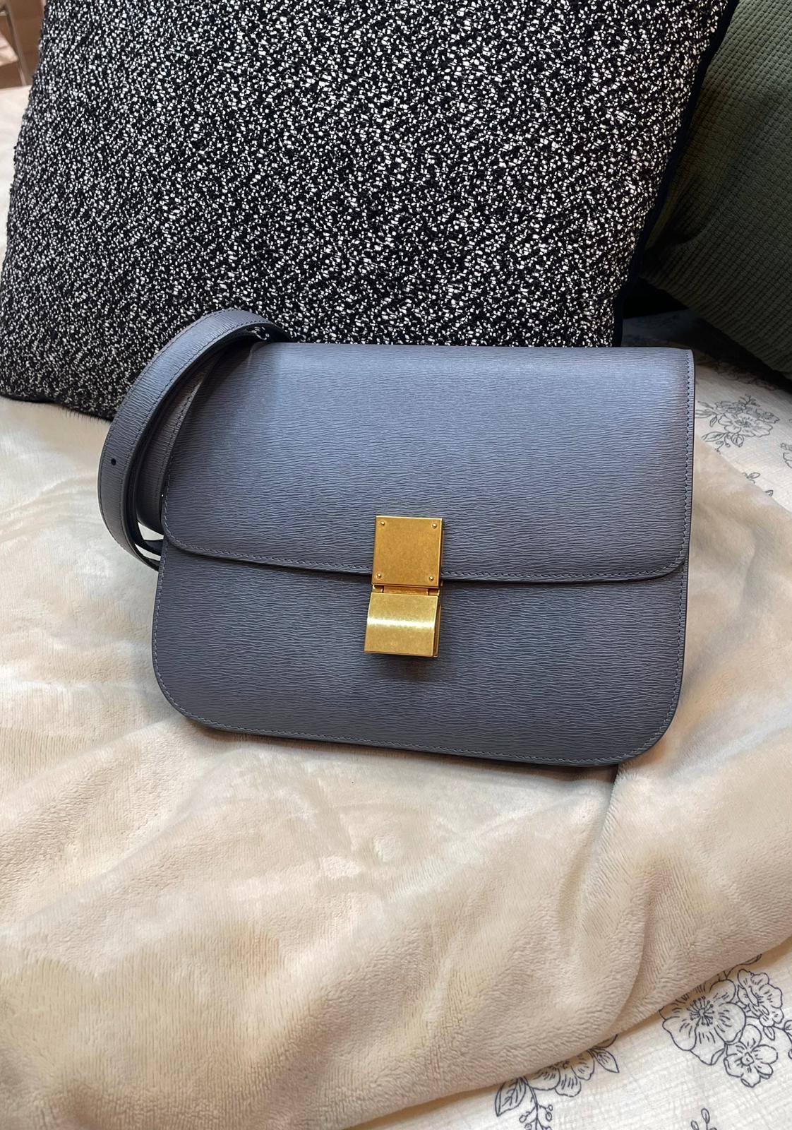 Celine classic box medium grey 100%Authentic, 98%New ✅Dust bag