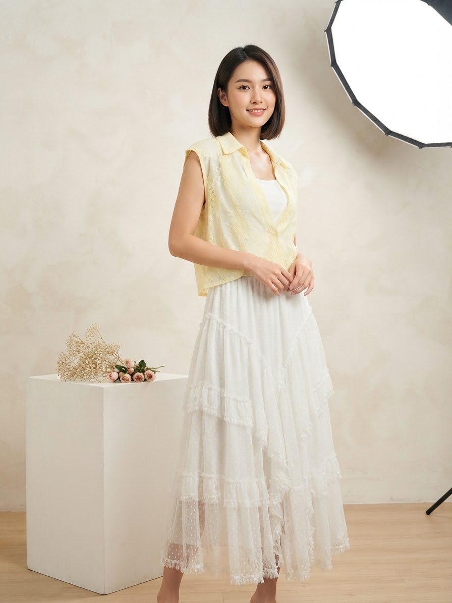 Romantic Layered Maxi Skirt