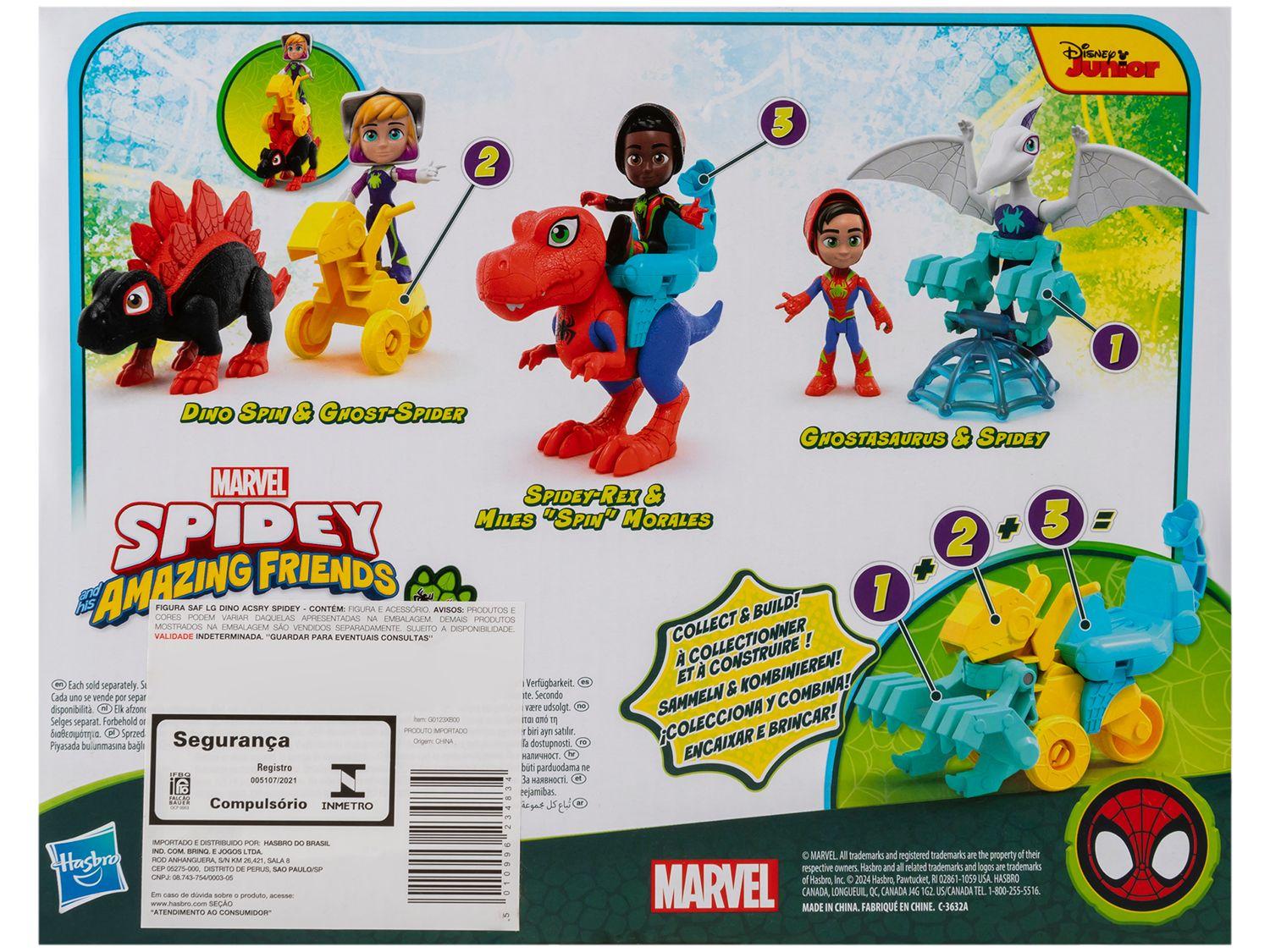 正版 Marvel Spidey and His Amazing Friends 蜘蛛俠 Ghostasaurus 翼龍公仔套裝