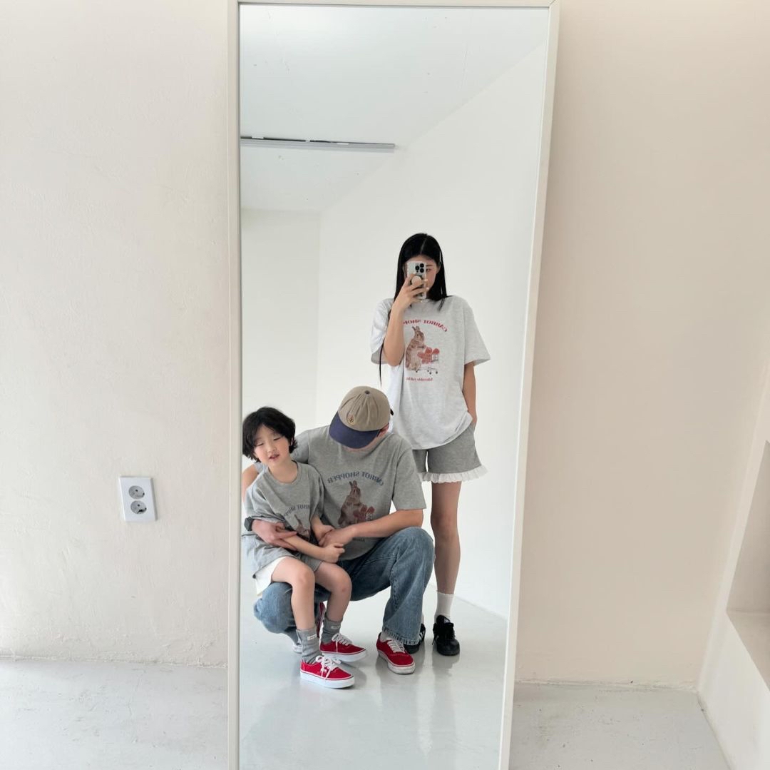 Nightbebe | 親子Tee(Dark grey M100-110/Adult)