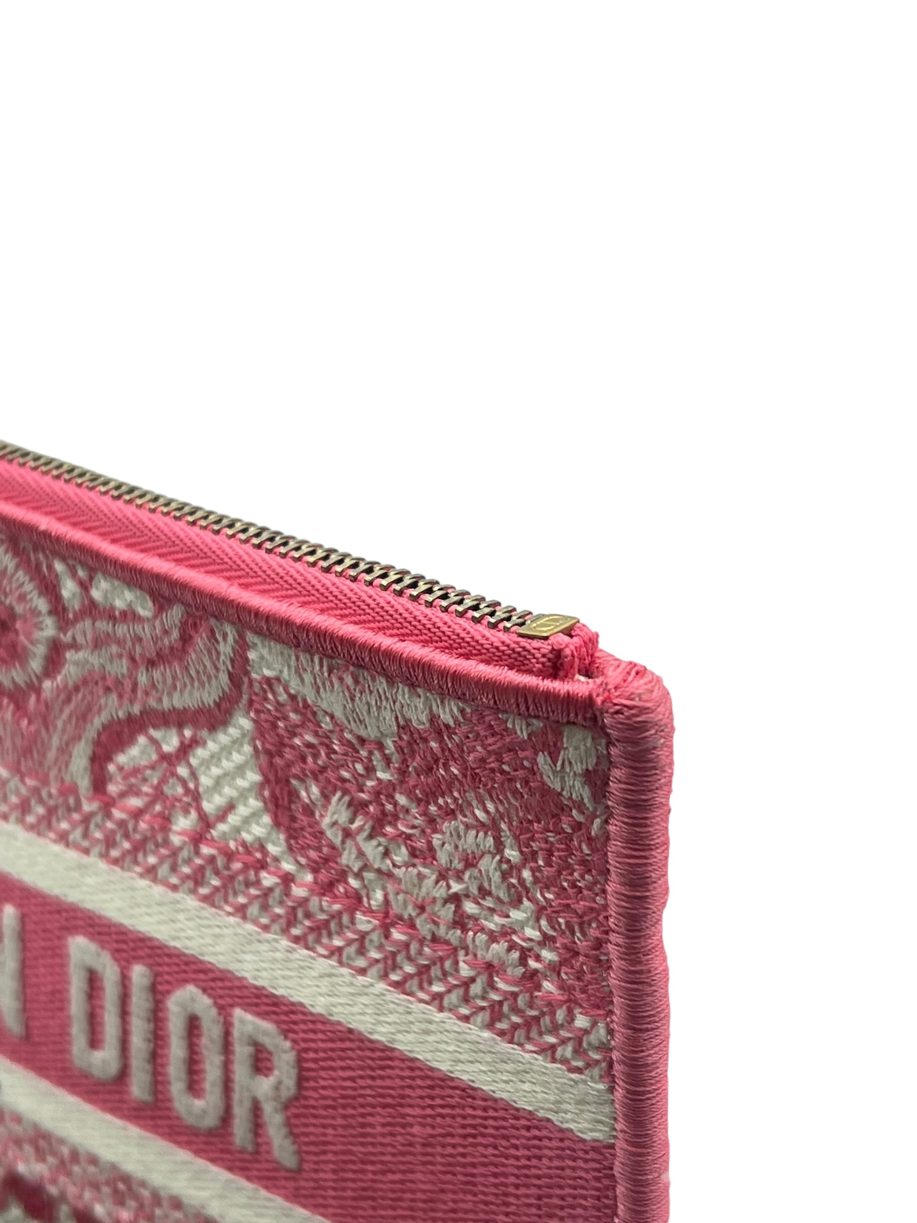 Unused Item DIOR Canvas Embroidered Dioriviera Toile De Jouy Panier Chapeau Tote Peony Pink / Product Code: 26060701