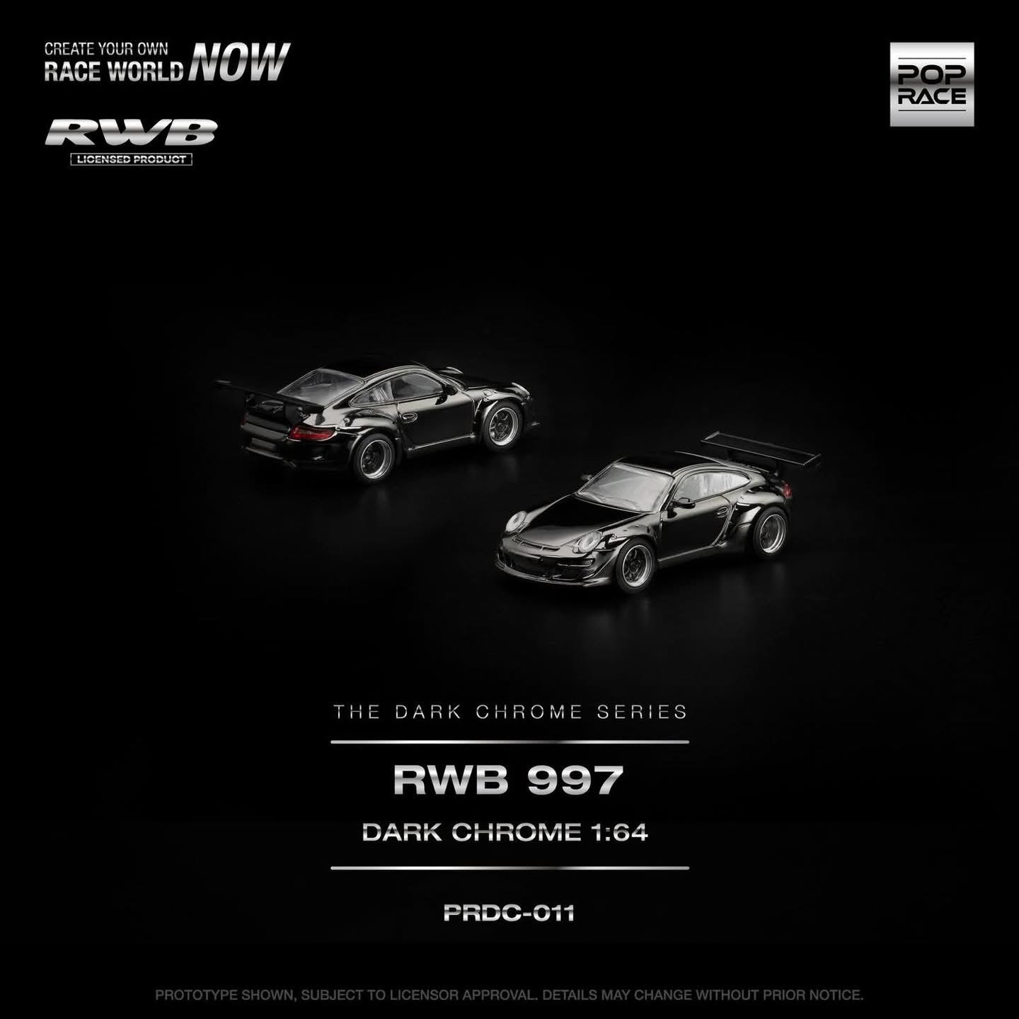 （預訂 Pre Order) POPRACE  ( PRDC011 ) RWB 997 DARK CHROME