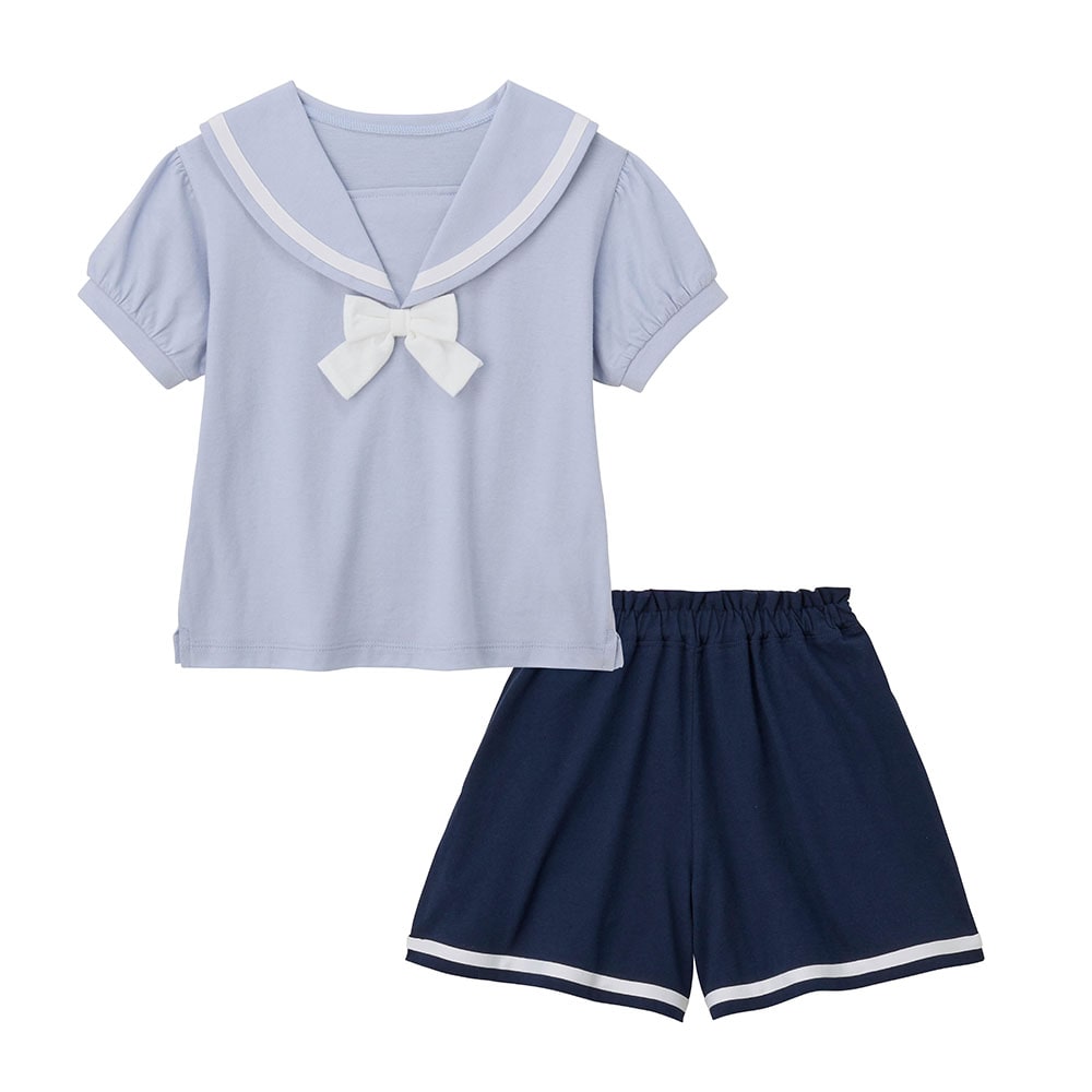 🆕【⭐訂購⭐】 🇯🇵日本直送🌀水手造型短袖上衣+短褲套裝🌀 [PLCA-0228] [260426]