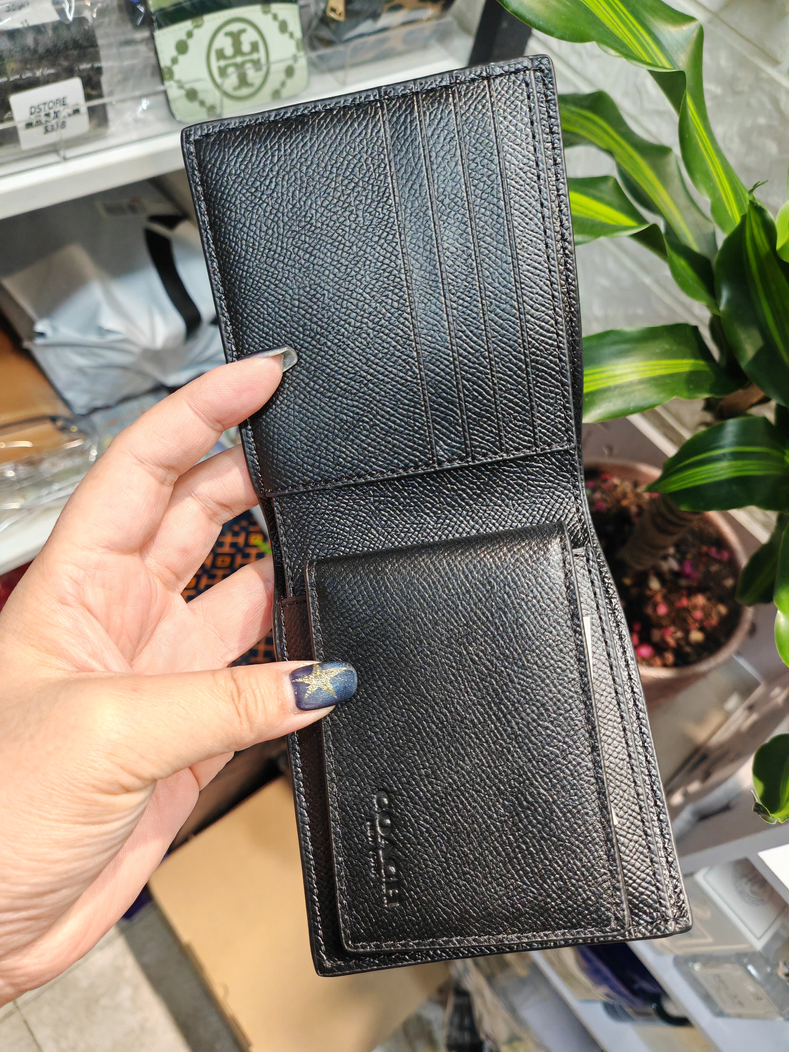 香港現貨-Coach men's wallet blk
