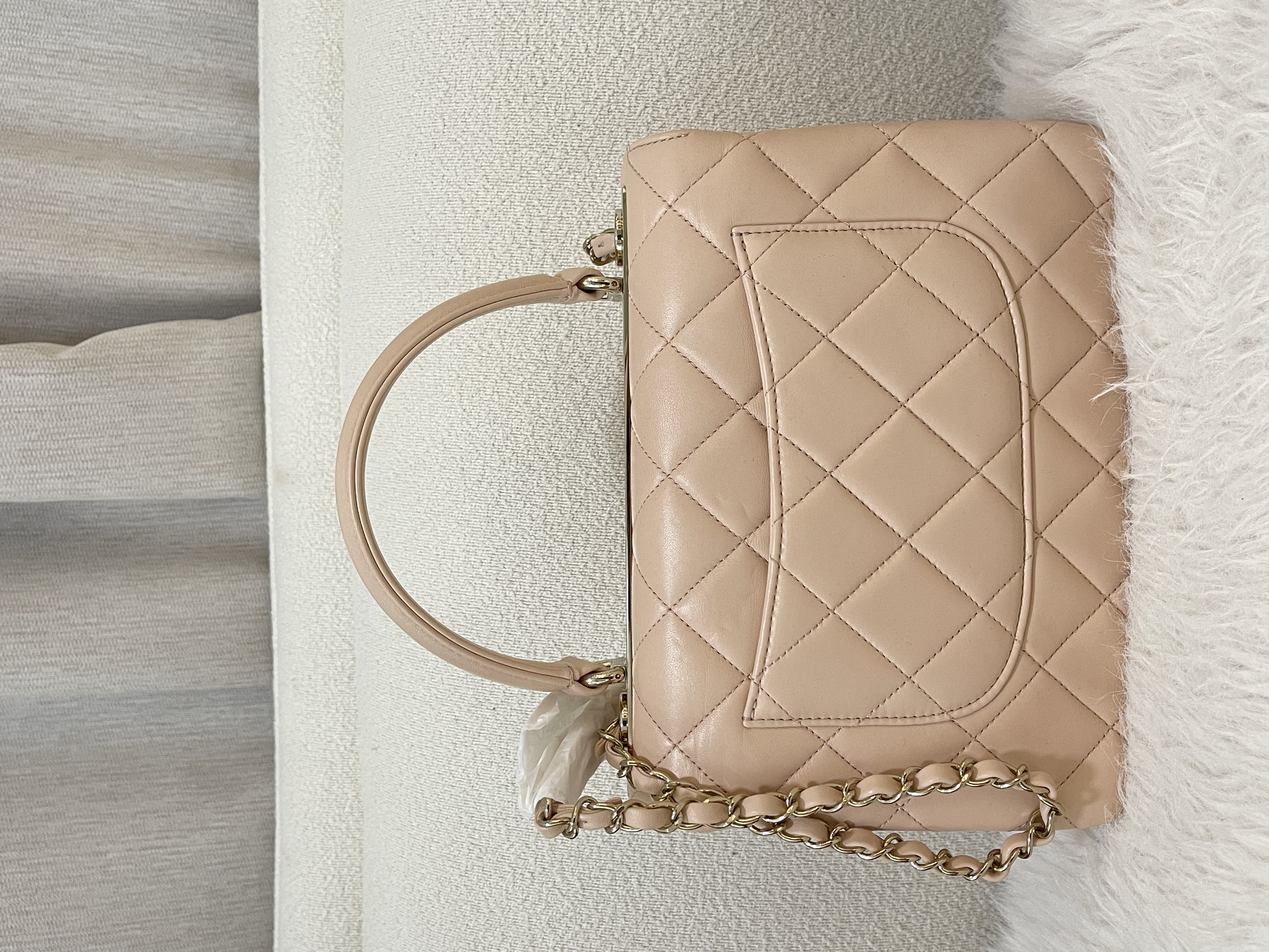 Pre-owned Chanel Quilted Lambskin Trendy CC Top Handle Flap Bag / Product Code: 26032329