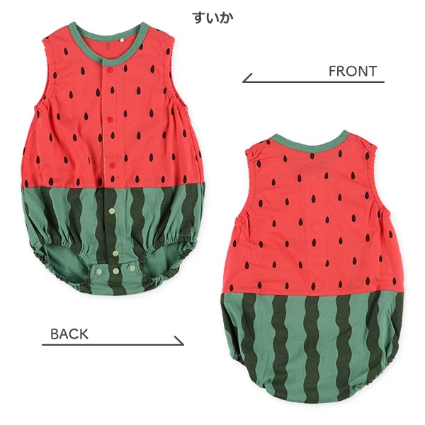 🆕【⭐訂購⭐】🌀 🇯🇵 日本直送🇯🇵 可愛草莓🍓/西瓜🍉造型 無袖連身衣🌀 [ELDA-0118][260422]