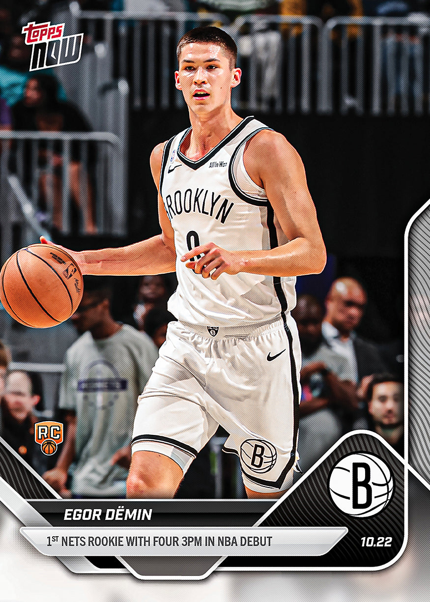 Egor Dëmin RC - 2025-26 NBA Topps NOW® #12 Brooklyn Nets 新人卡｜PR 819
