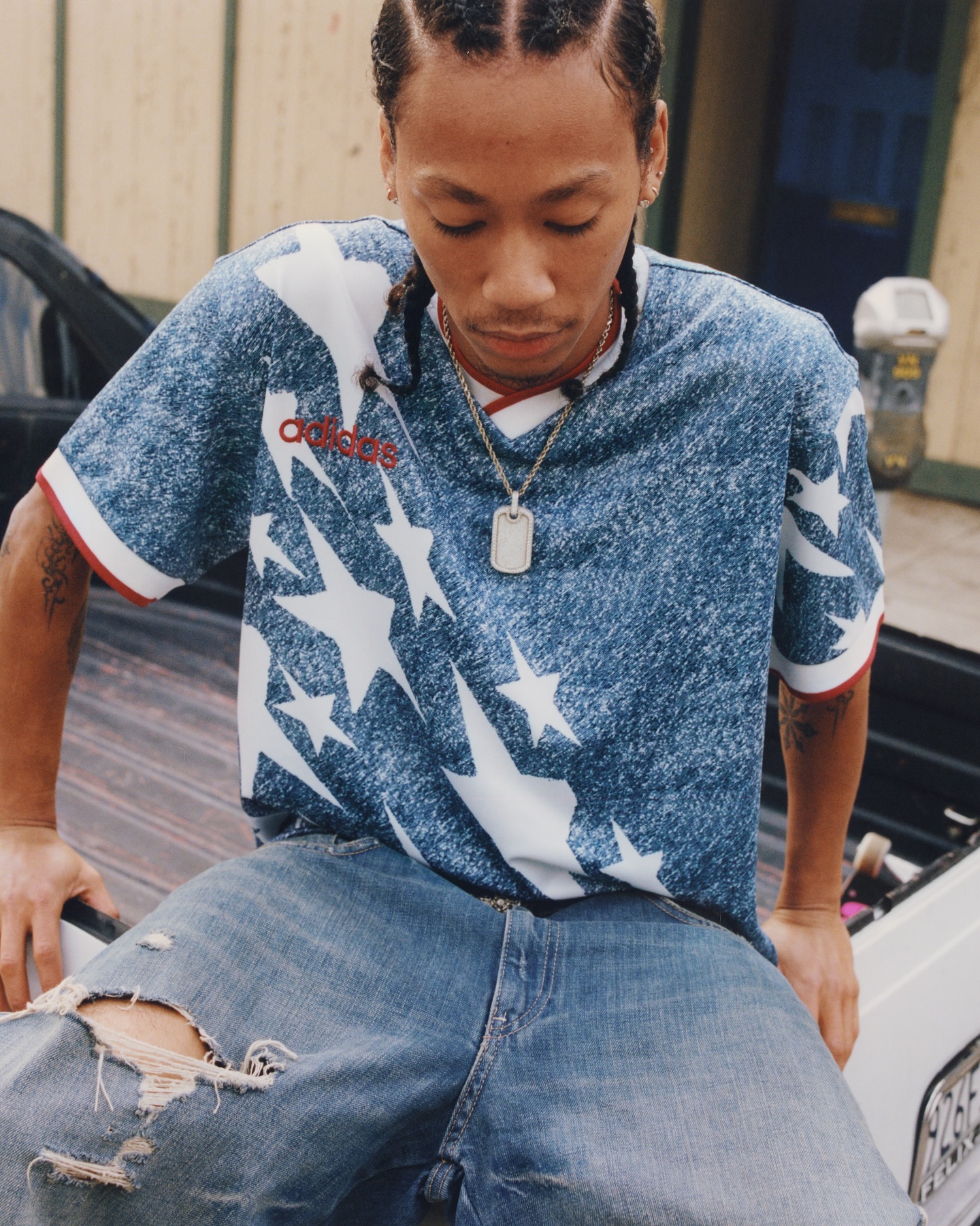 ⚽️ 傳奇歸來：Adidas 1994 美國隊「丹寧星旗」經典重製版球衣 (可加印隊徽+印字) KB2712