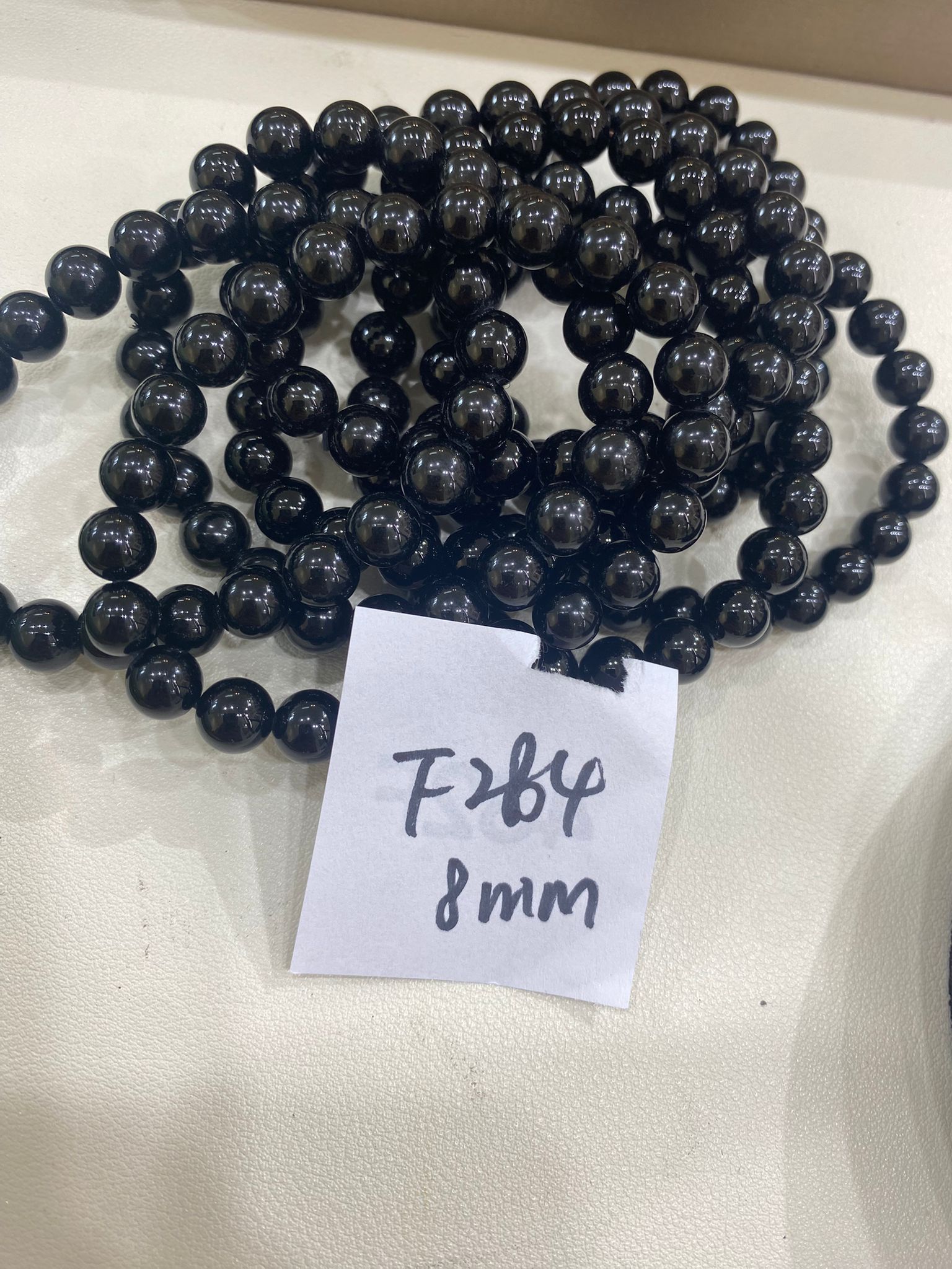 F284 黑碧璽手串8mm