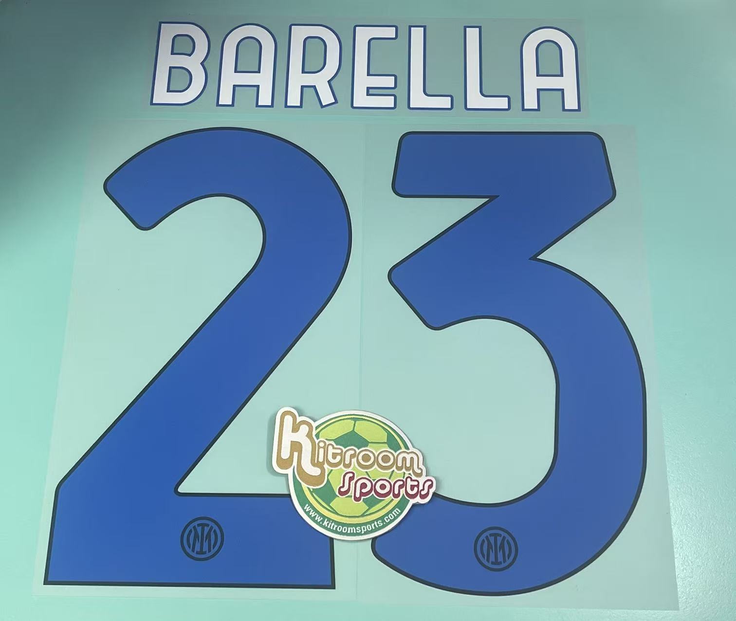 2020-21 Inter Milan 4TH Nameset #23 BARELLA