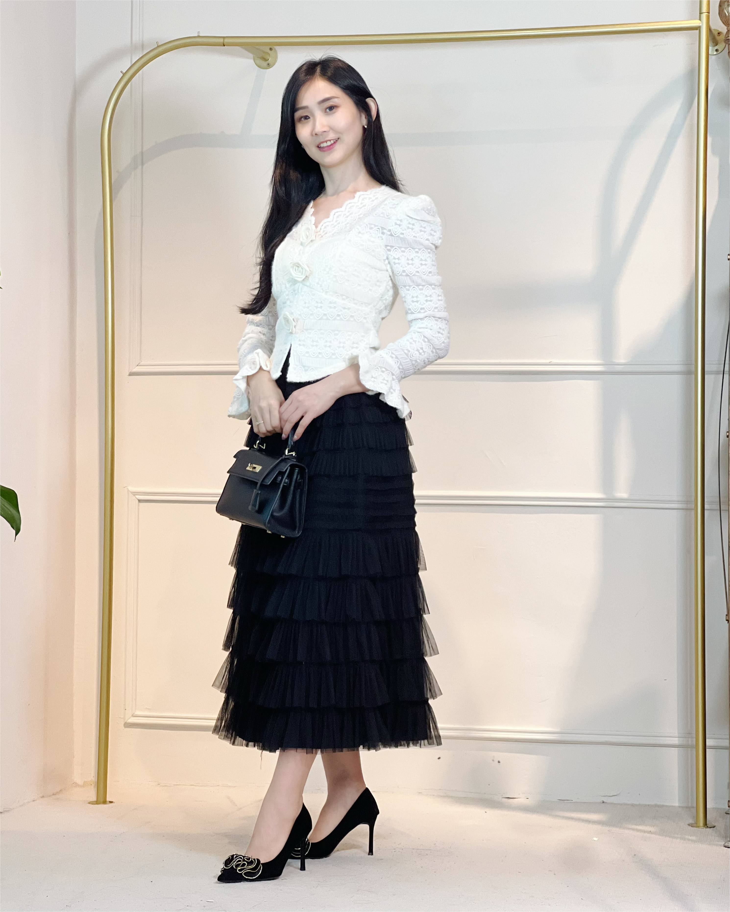 5076 Camille Vintage Lace Top