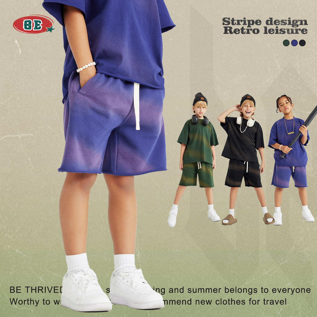  $88件.2件起 $80件.🏀✨ BE THRIVED 漸變休閒短褲 ✨🏀